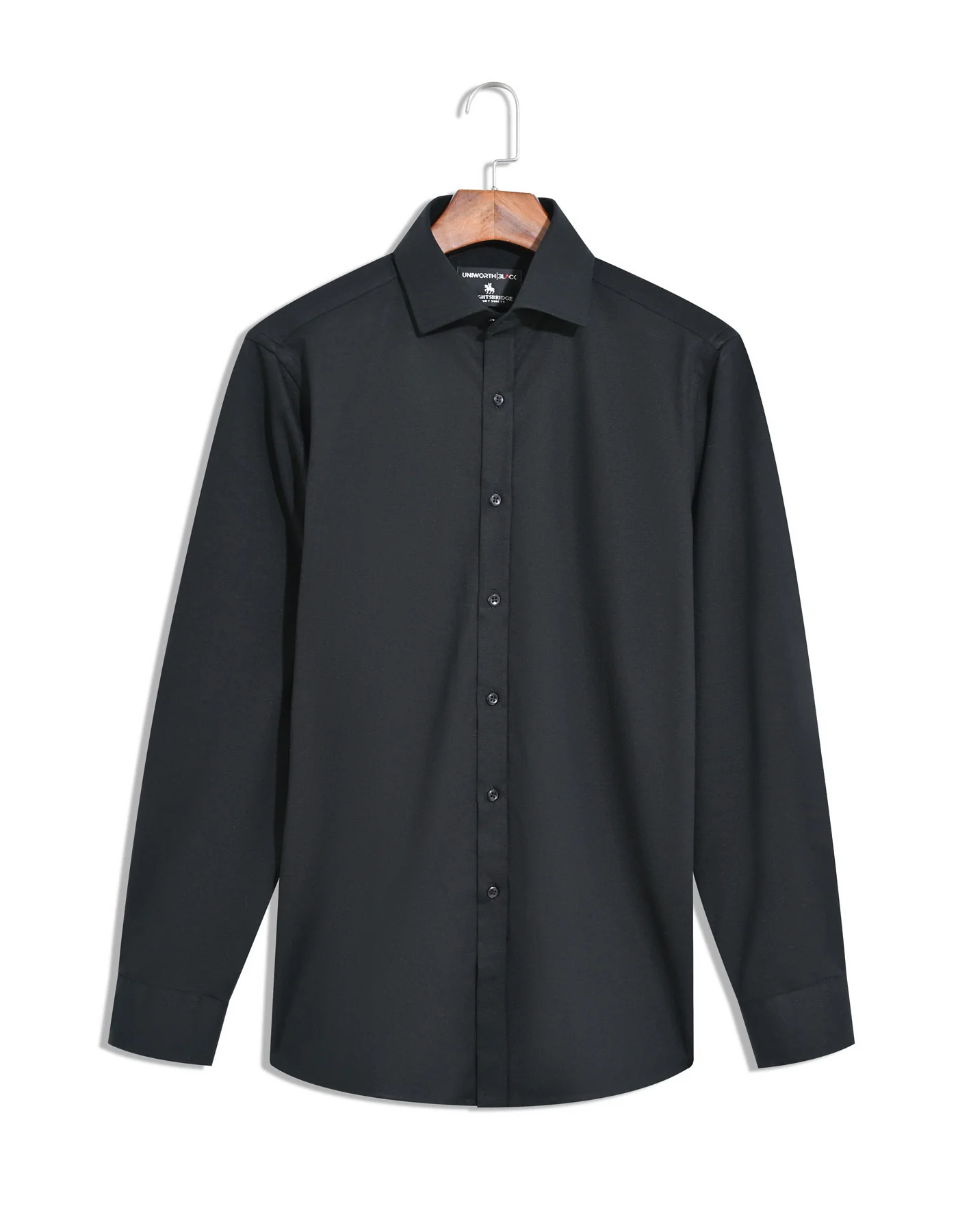 Black Plain Classic Fit Shirt - Image 3