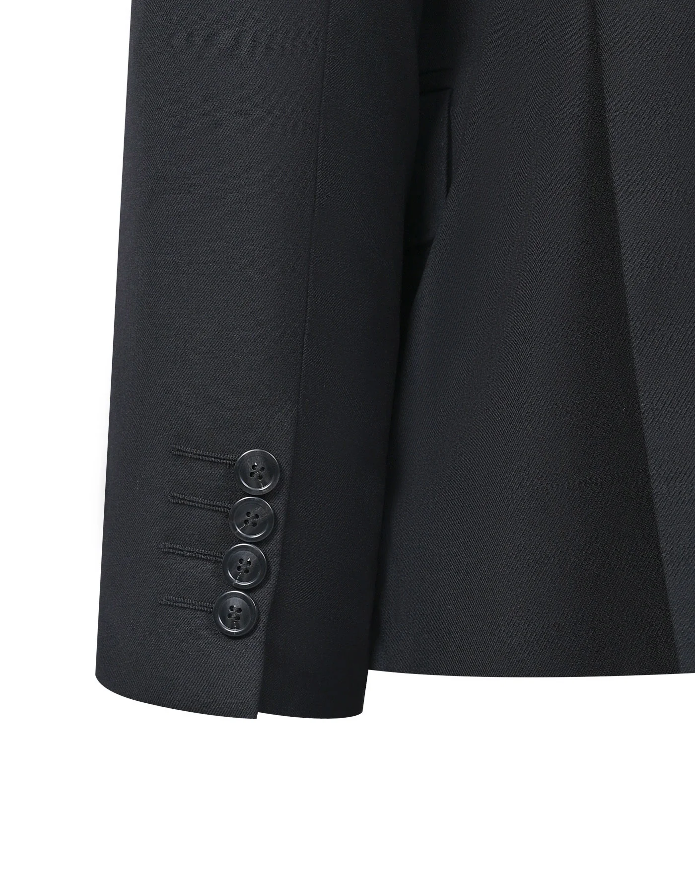 Black Plain Classic Fit Suit - Image 3