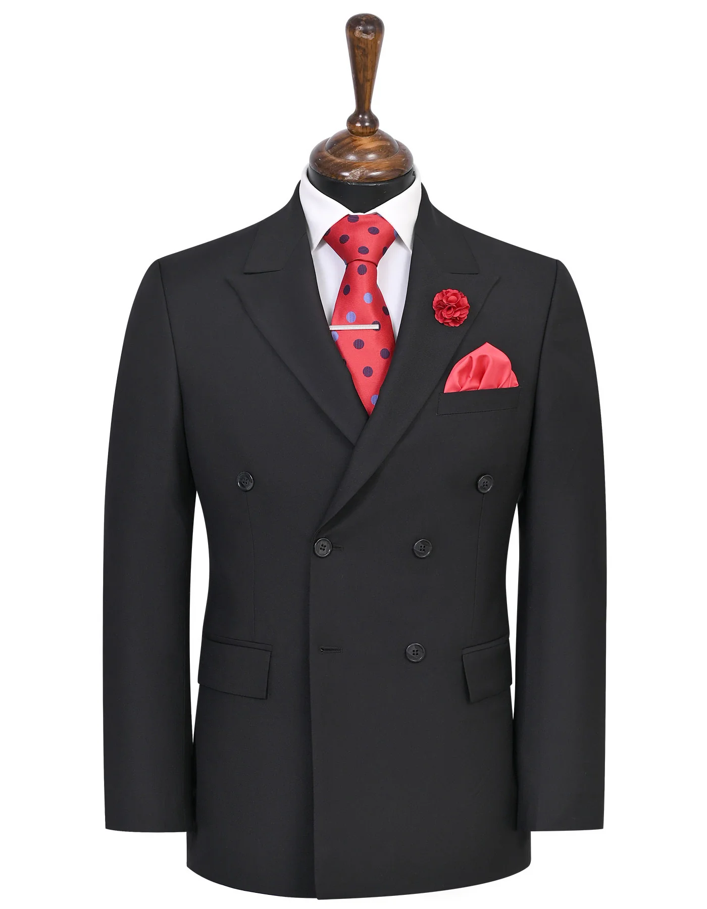 Black Plain Classic Fit Suit