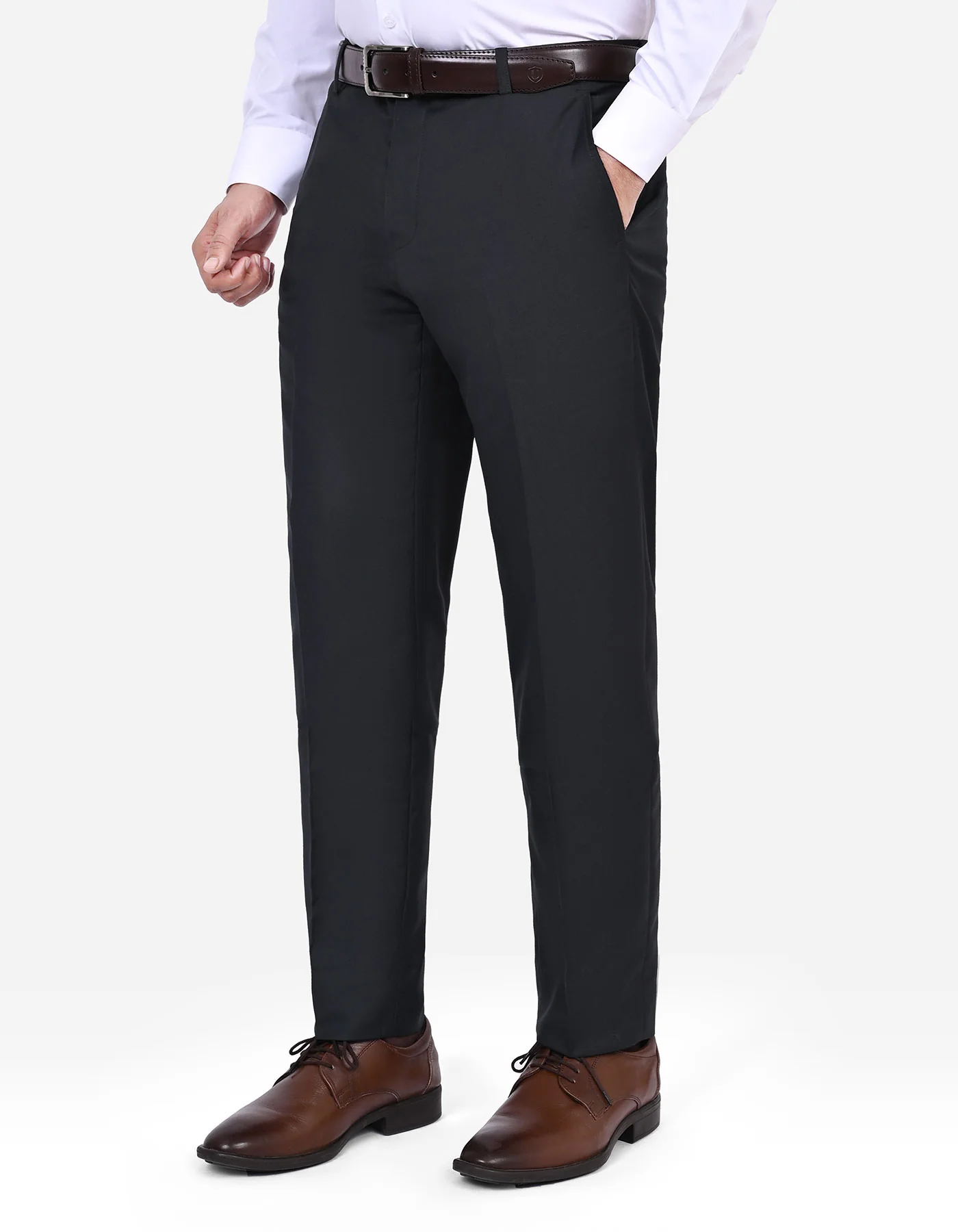 Black Plain Classic Fit Suit - Image 2