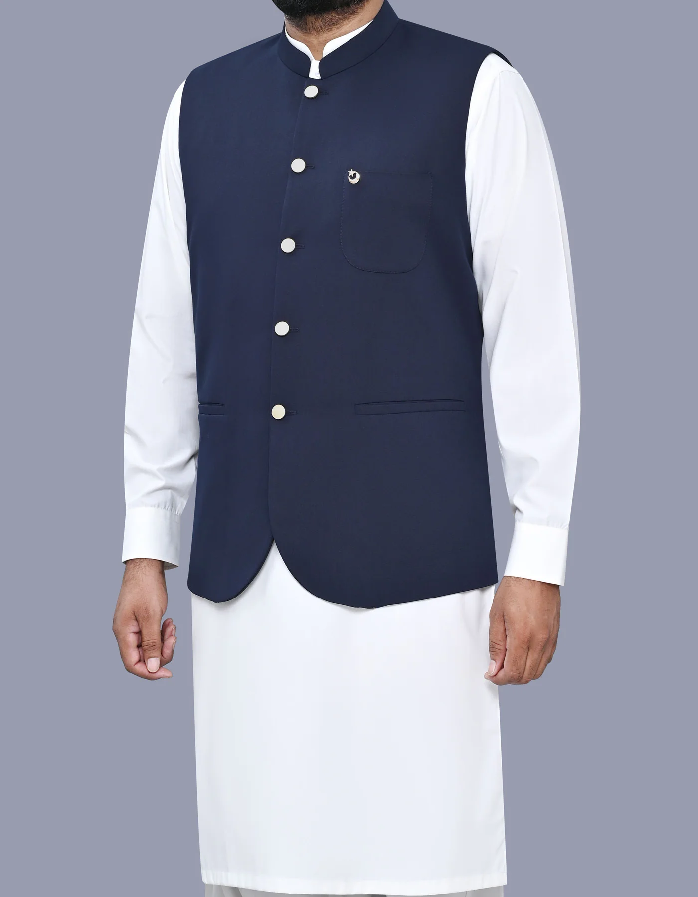 Black Plain Heritage Waistcoat - Image 3