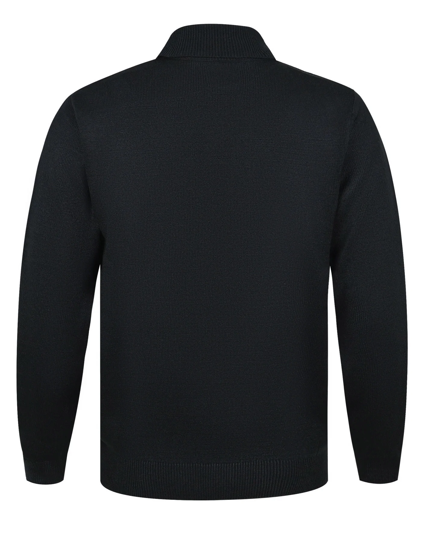 Black Plain High Neck Sweater - Image 5