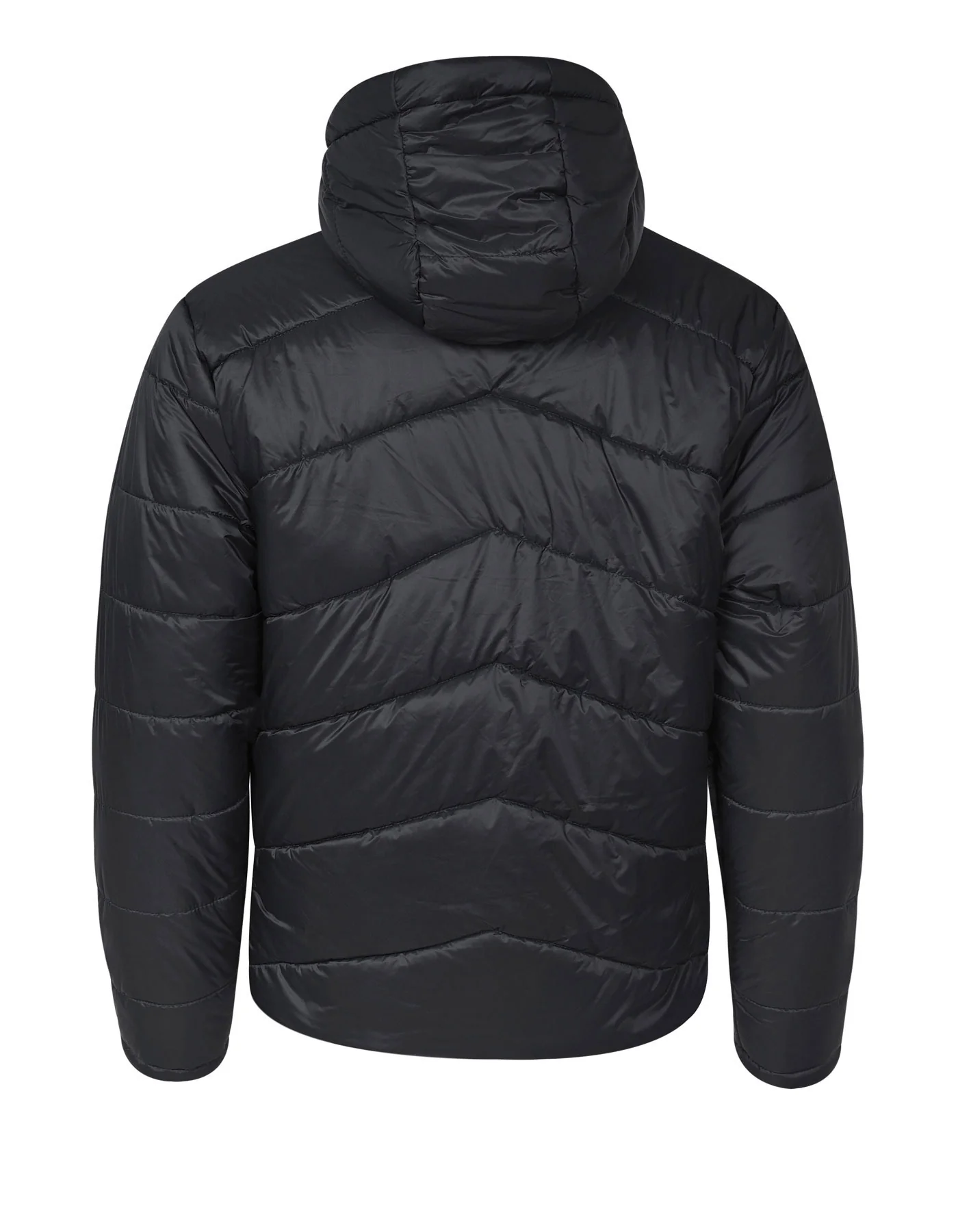Black Plain Hooded Puffer Jacket - Image 7