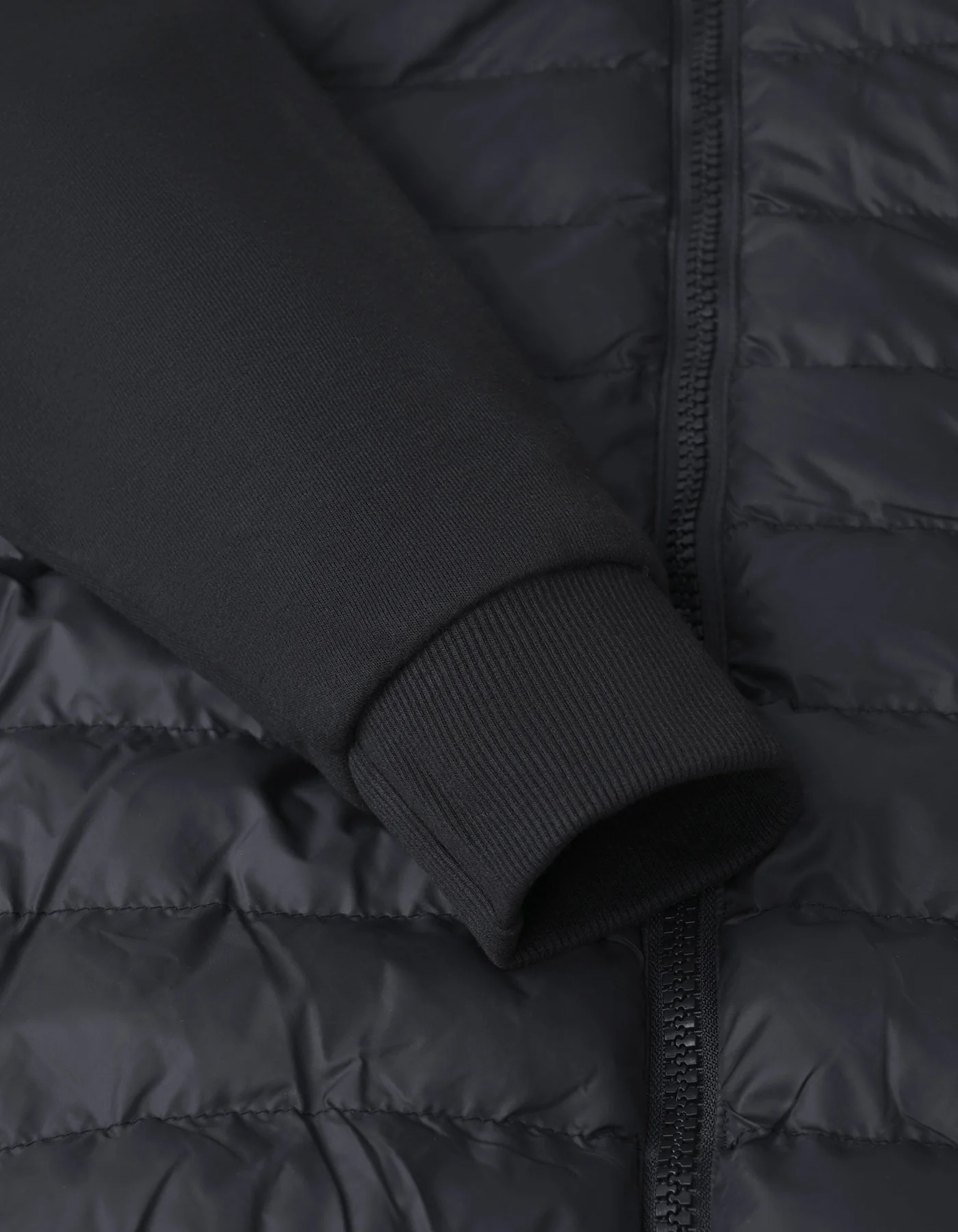 Black Plain Hybrid Jacket - Image 4
