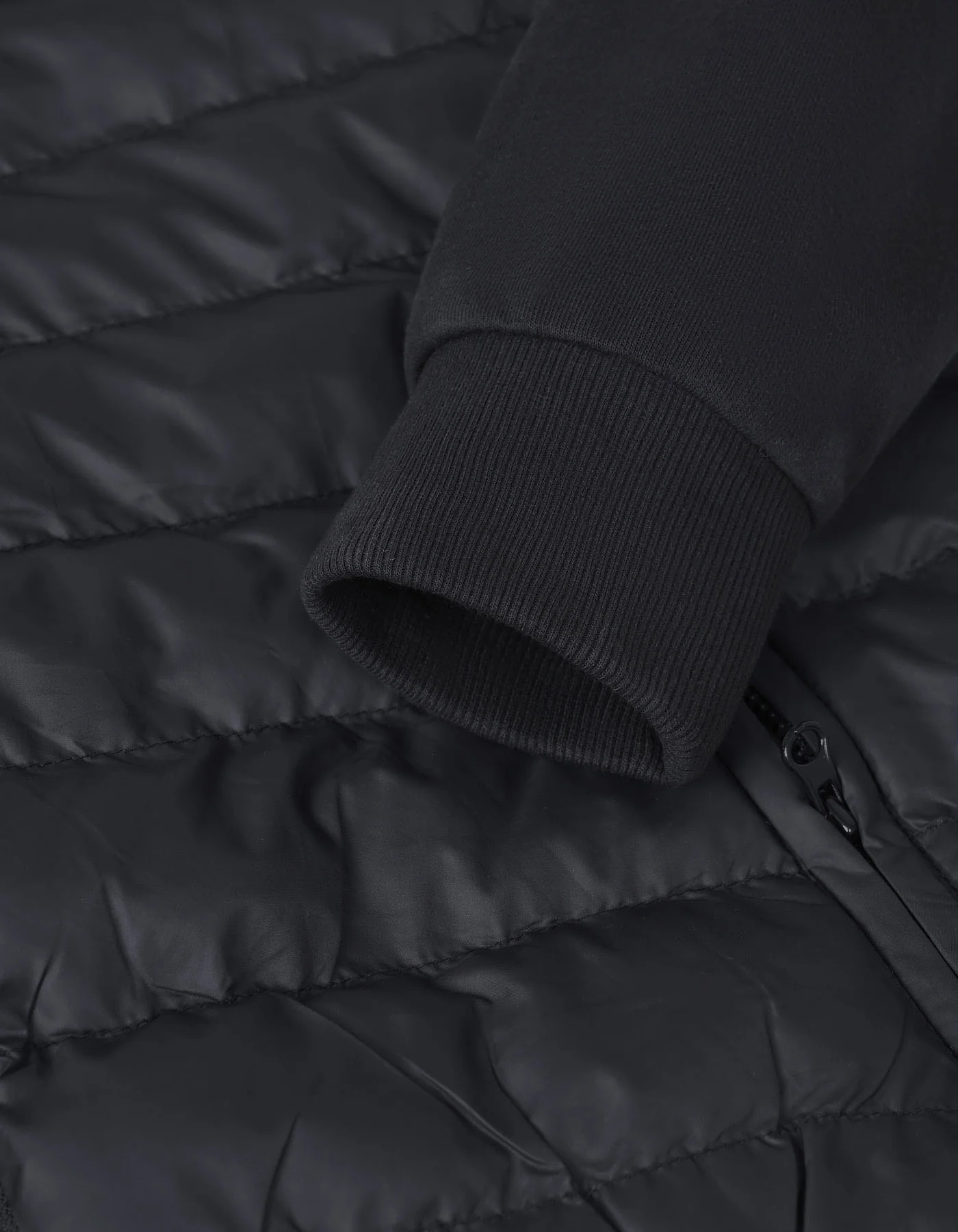 Black Plain Hybrid Jacket - Image 5