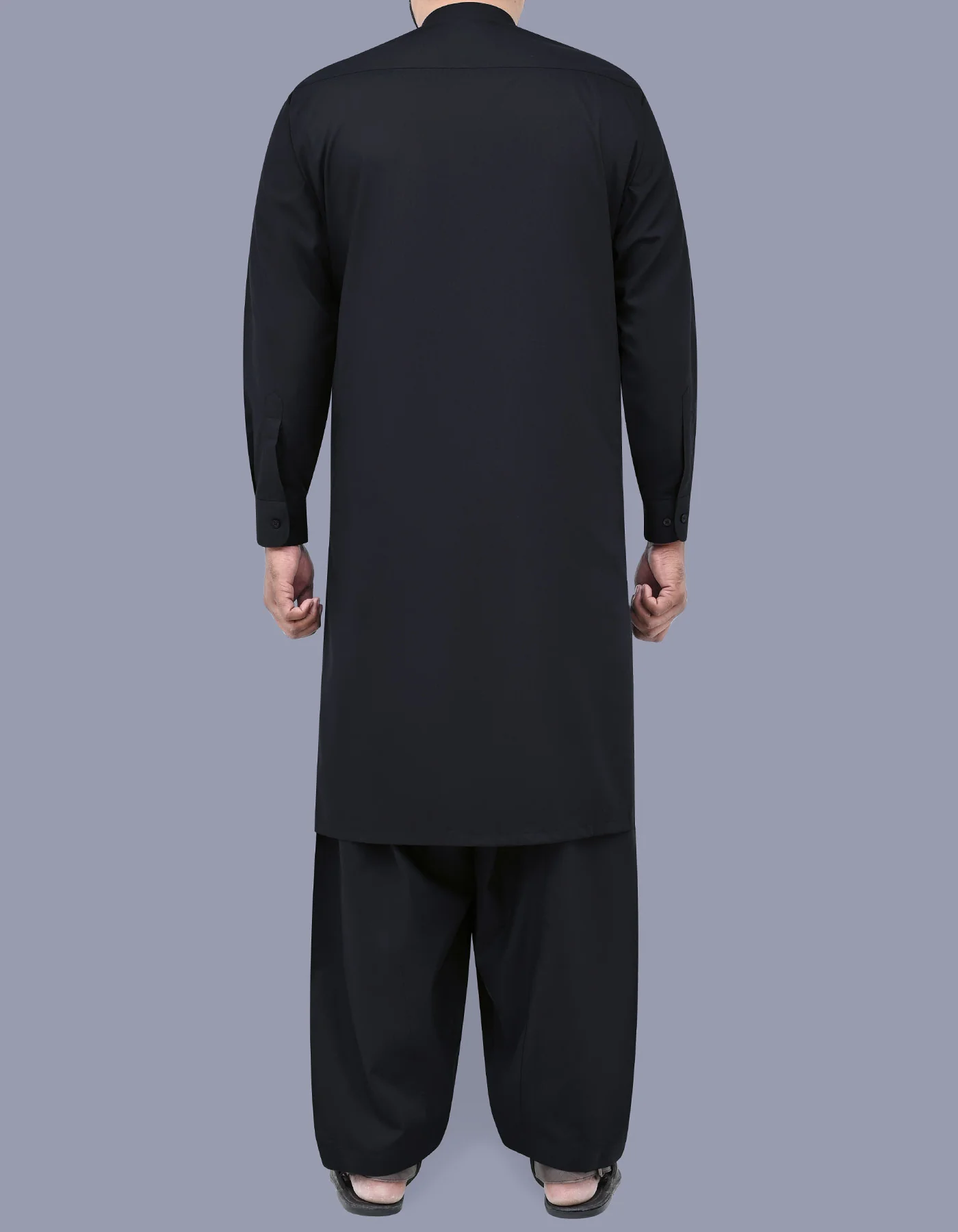Black Plain Kameez Shalwar - Image 4