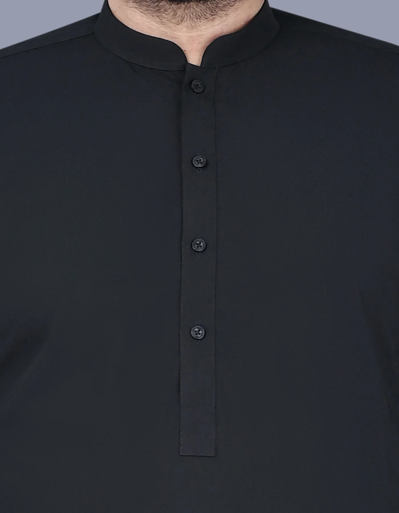 Black Plain Kameez Shalwar - Image 2