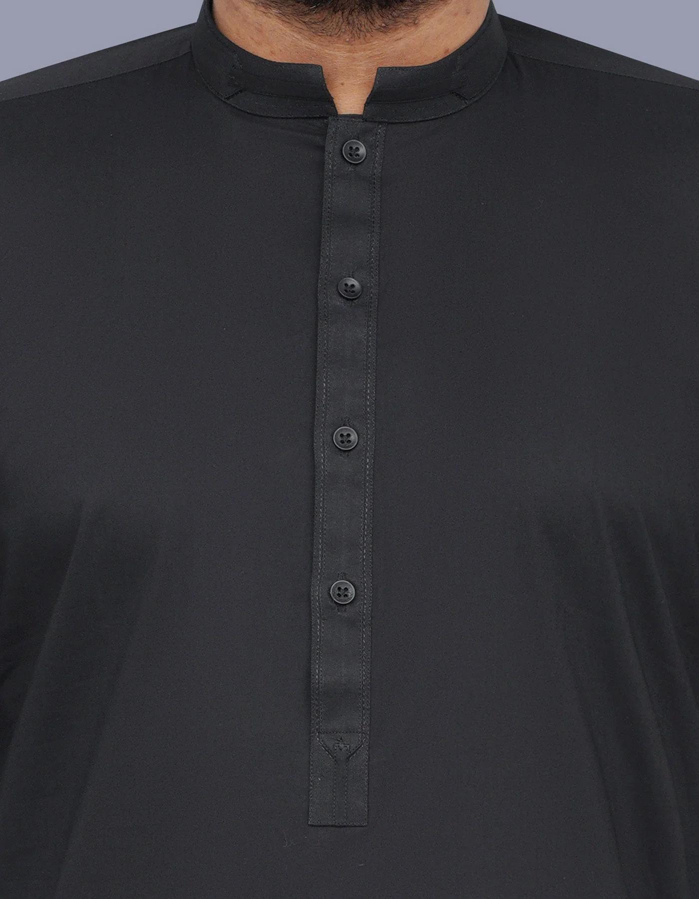Black Plain Kameez Shalwar - Image 2