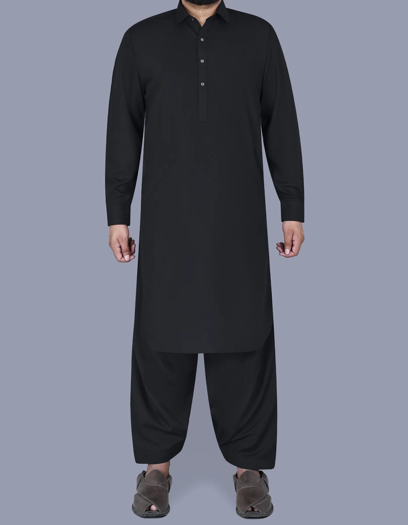Black Plain Kameez Shalwar
