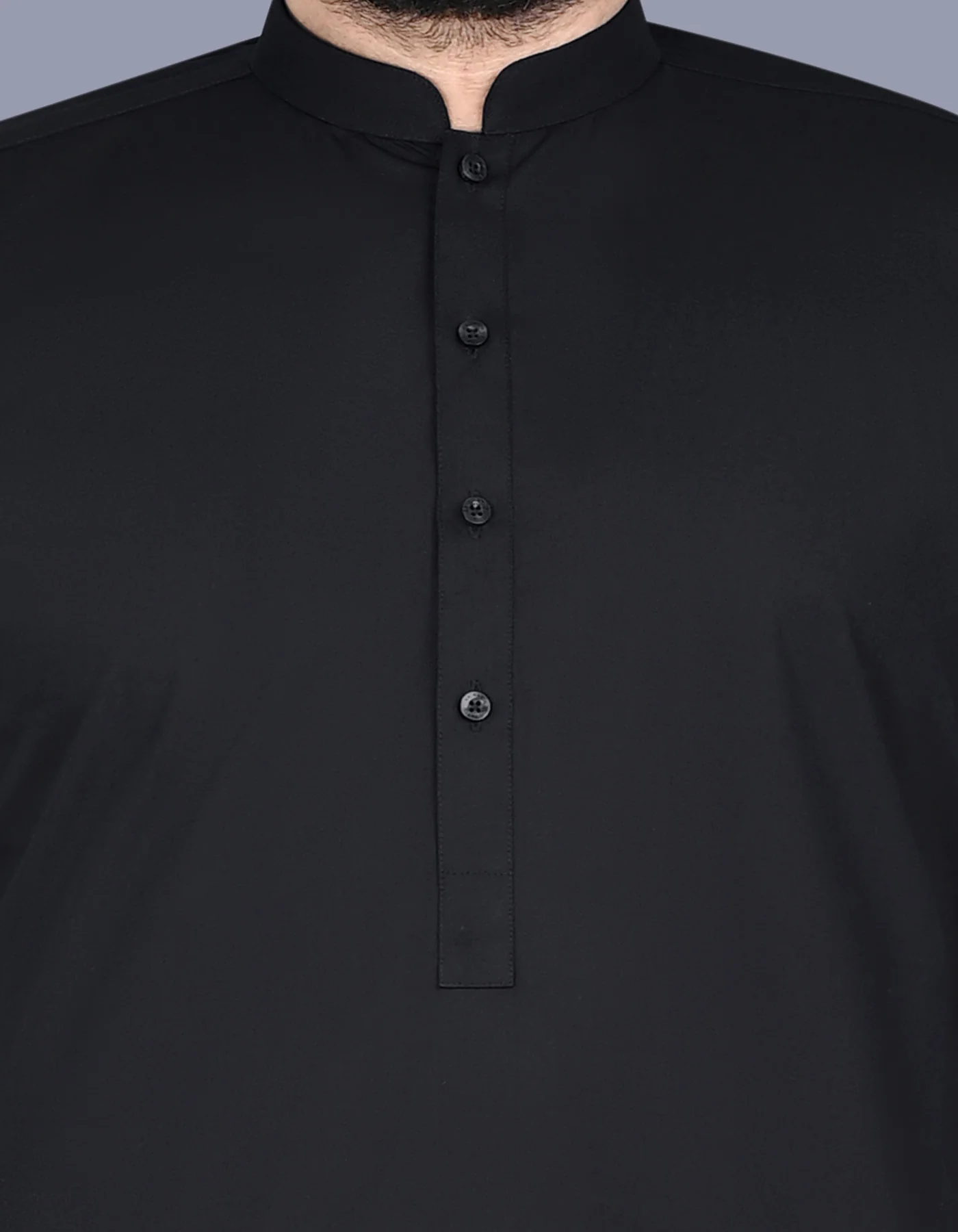 Black Plain Kameez Shalwar - Image 2
