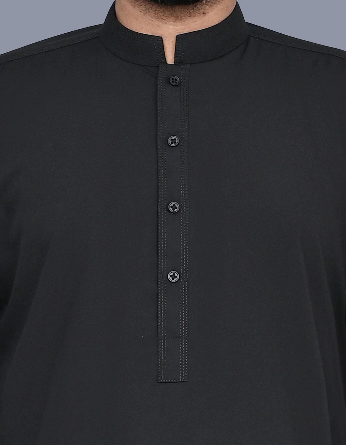 Black Plain Kameez Shalwar - Image 2