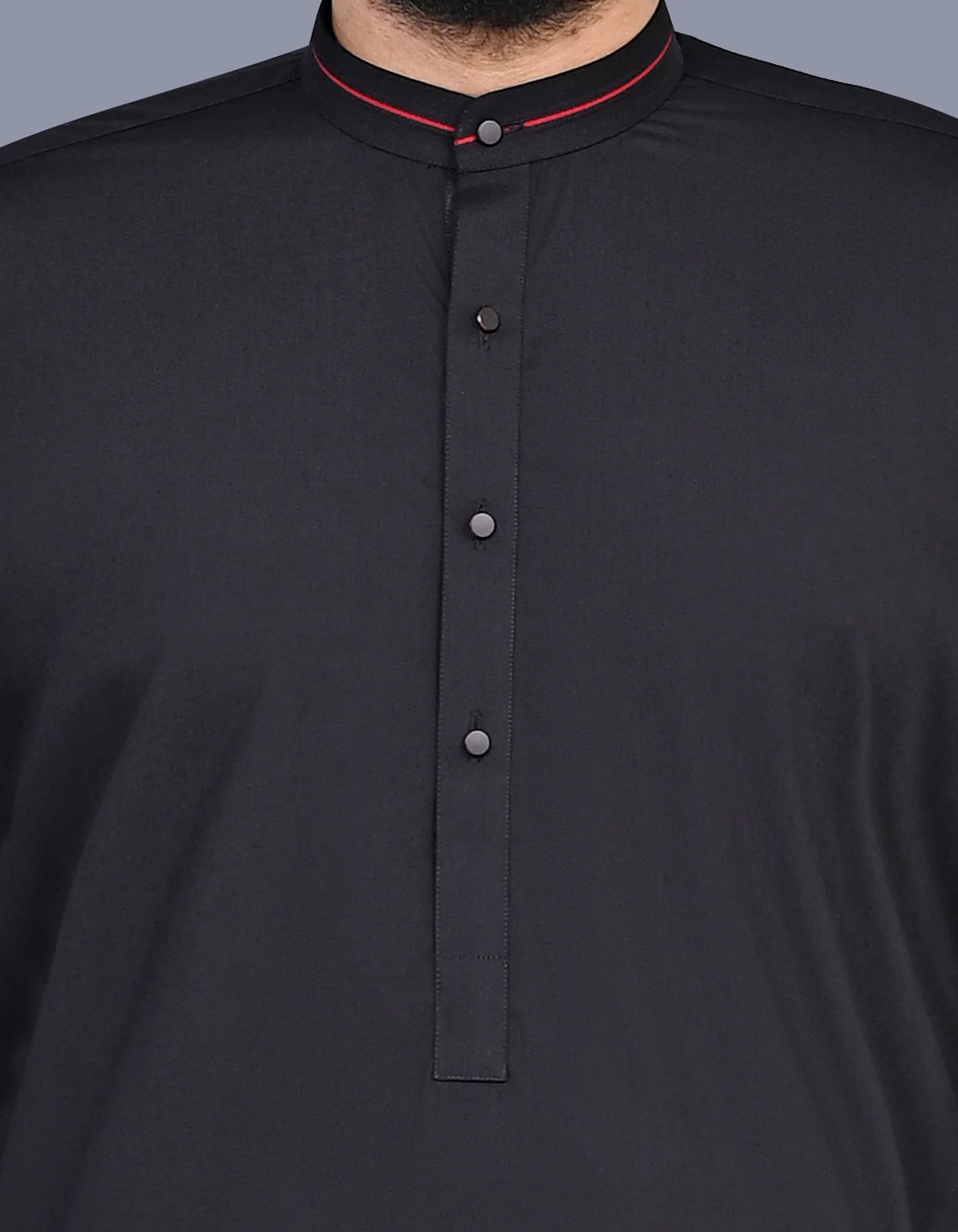 Black Plain Kameez Shalwar - Image 2