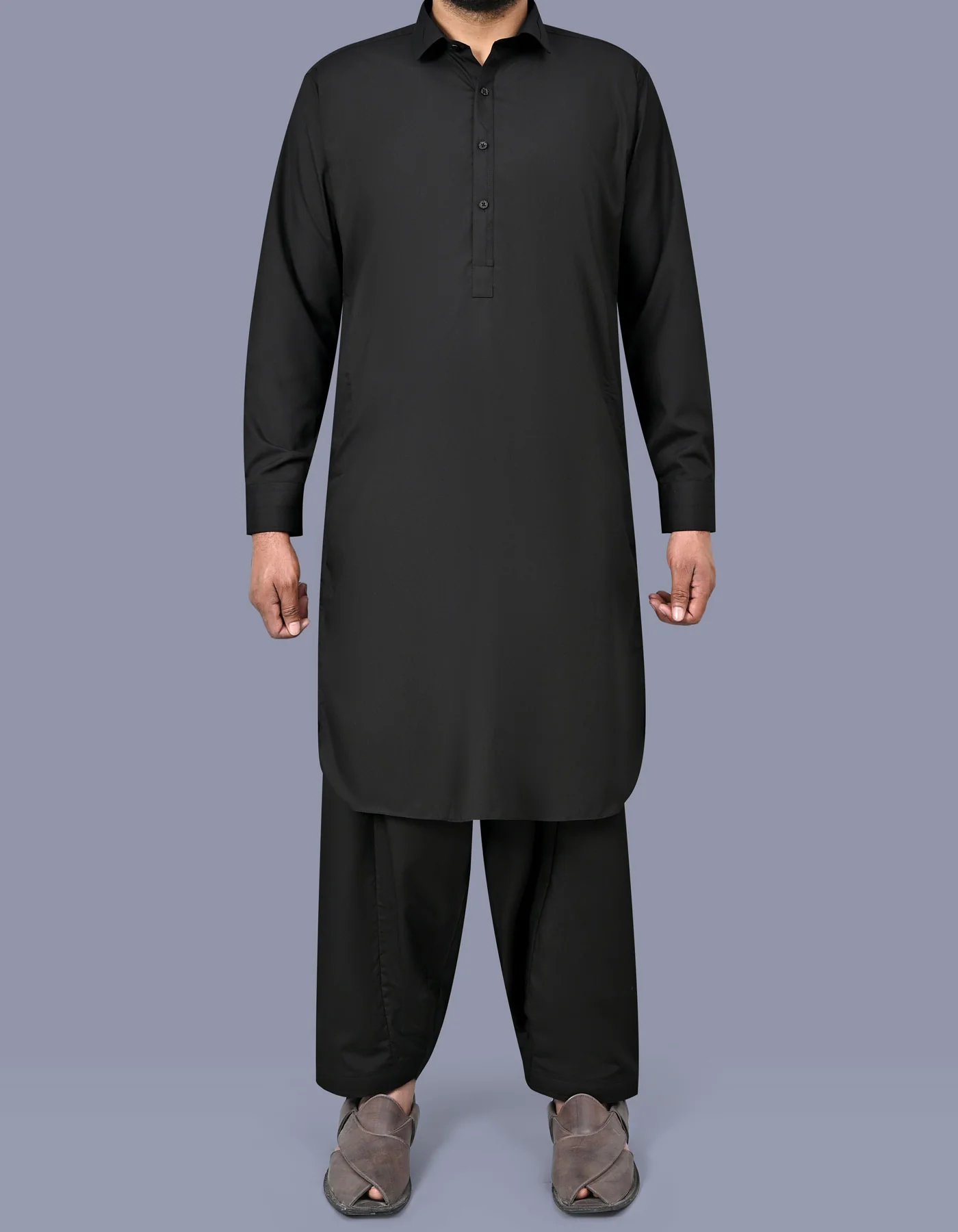 Black Plain Kameez Shalwar
