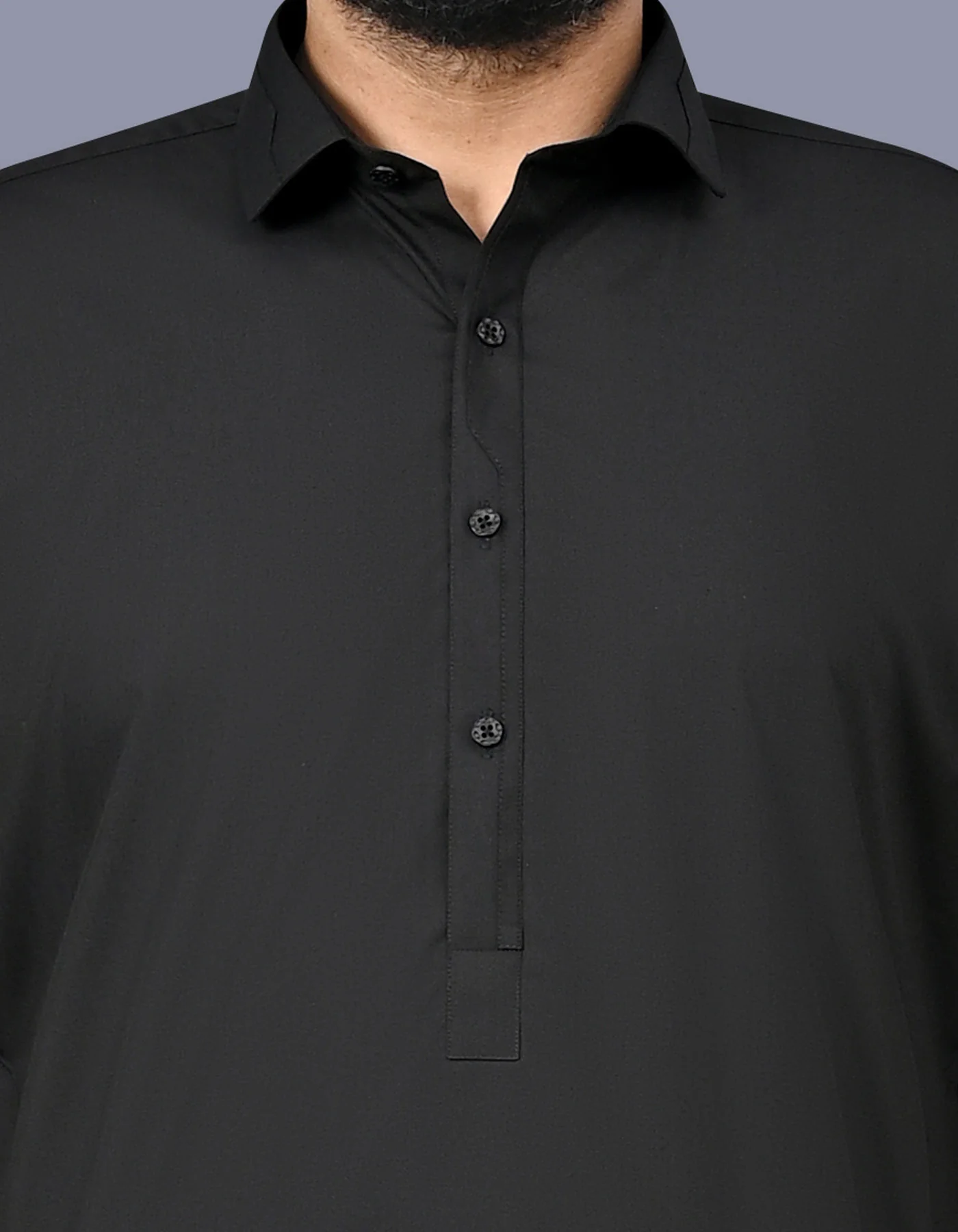 Black Plain Kameez Shalwar - Image 2