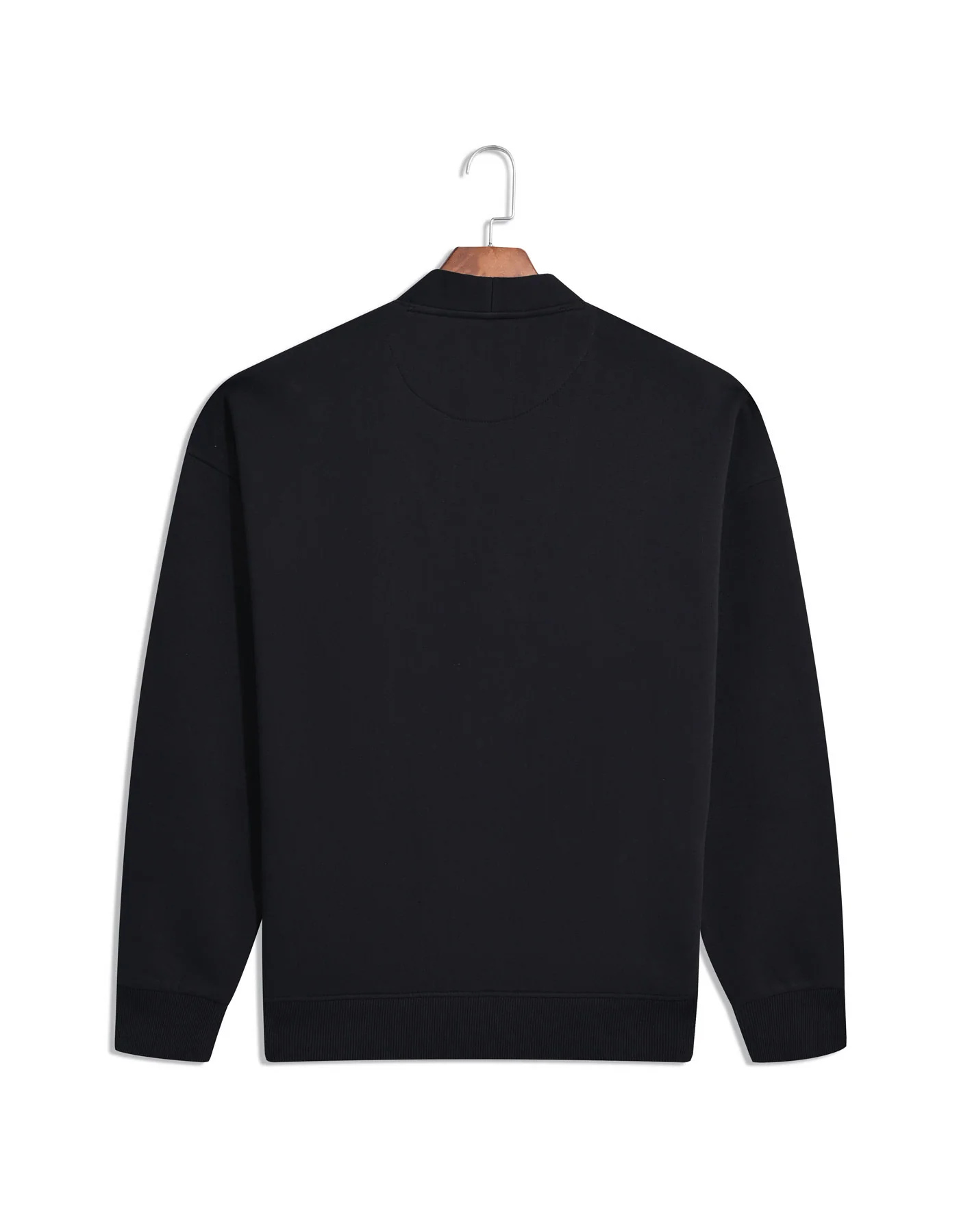 Black Plain Oversized Fit Cardigan - Image 6