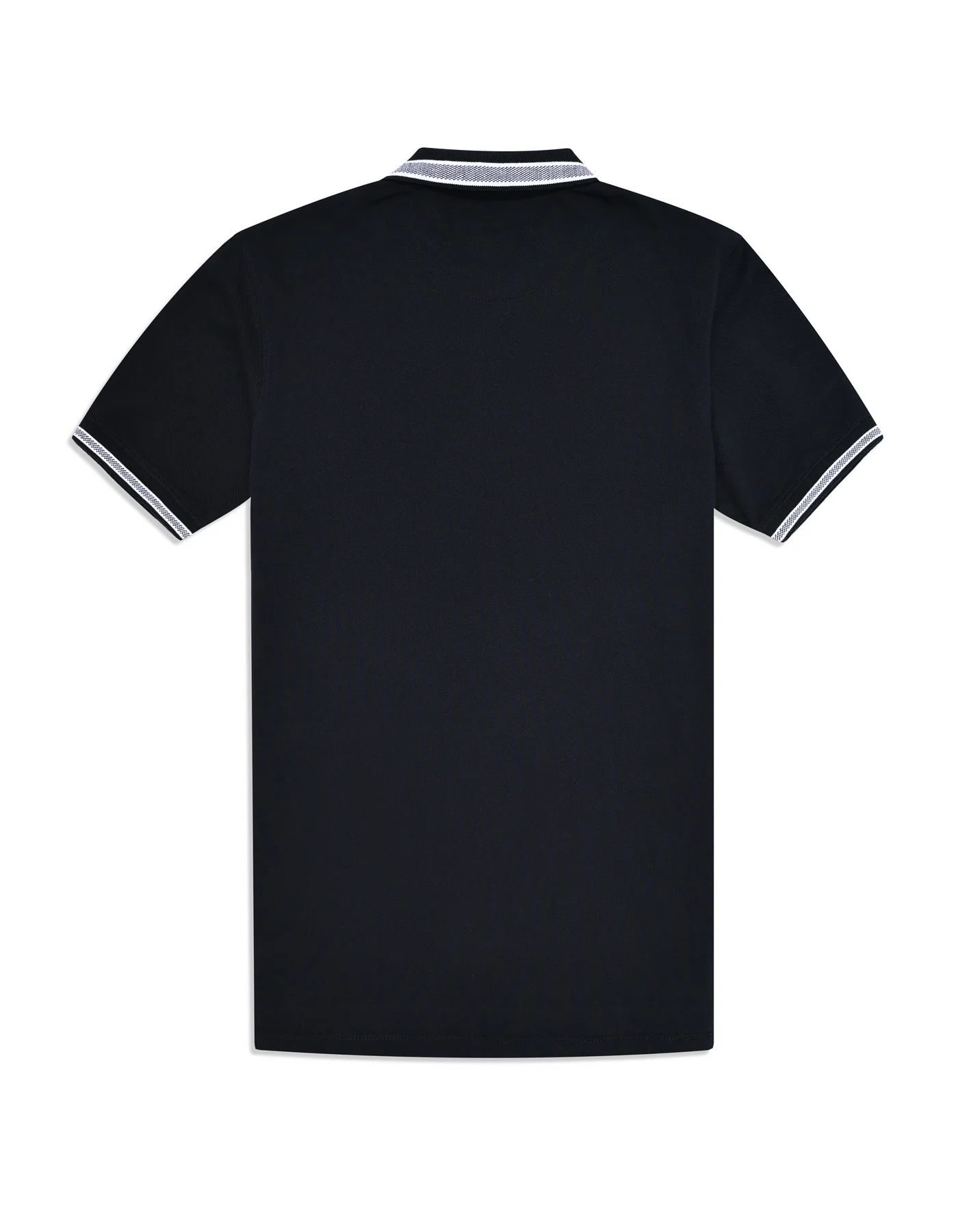 Black Plain Pique Polo Shirt - Image 6