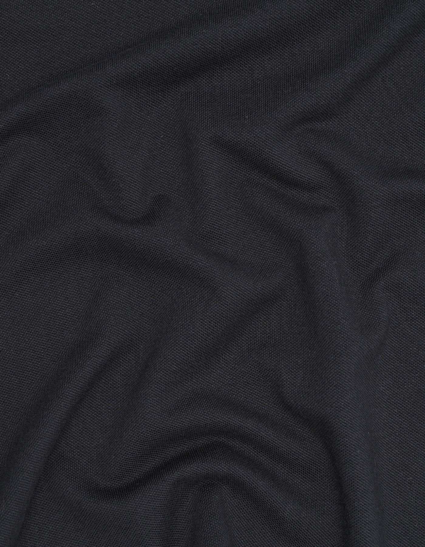 Black Plain Pique Polo Shirt - Image 5