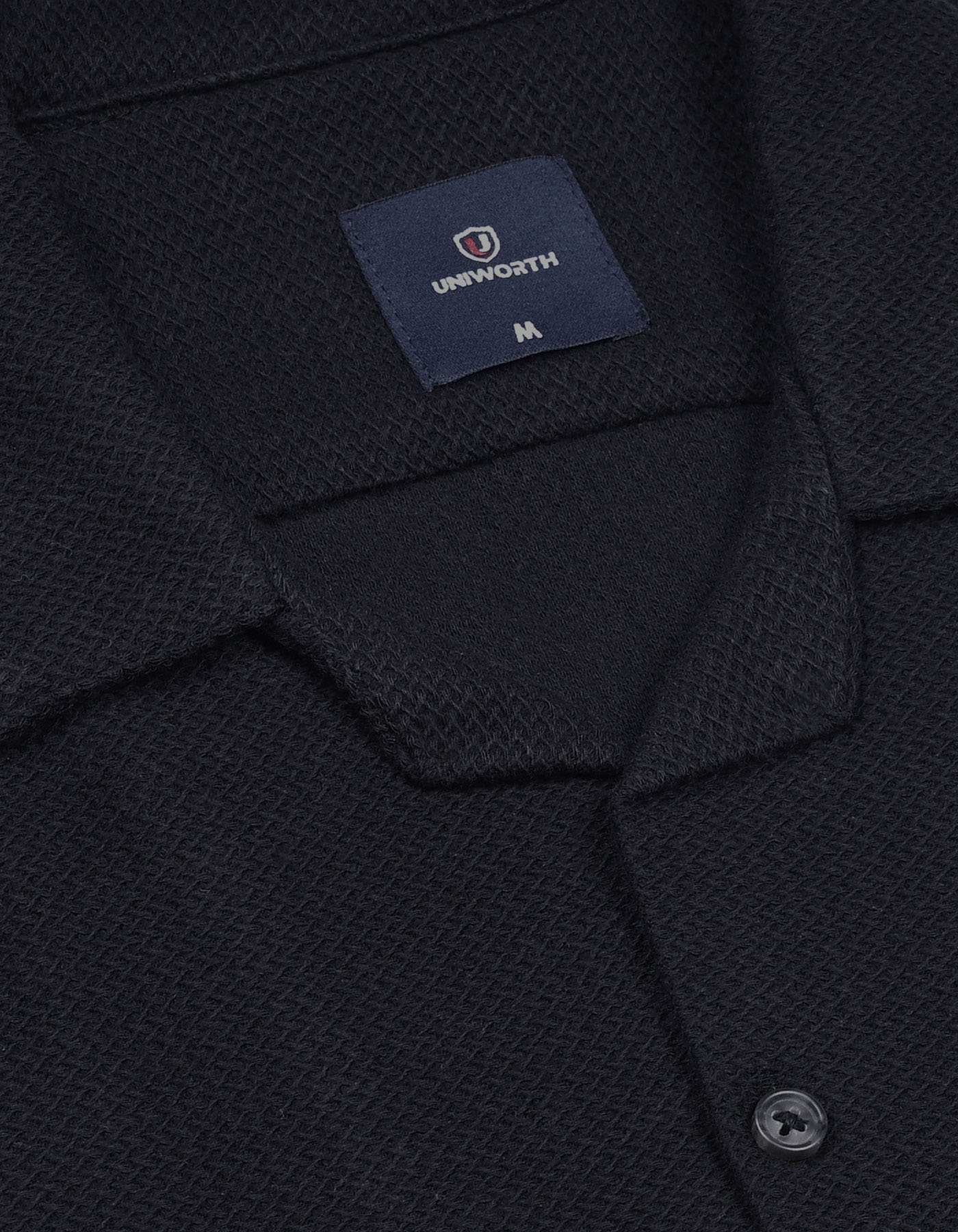 Black Plain Resort Collar Shirt - Image 3
