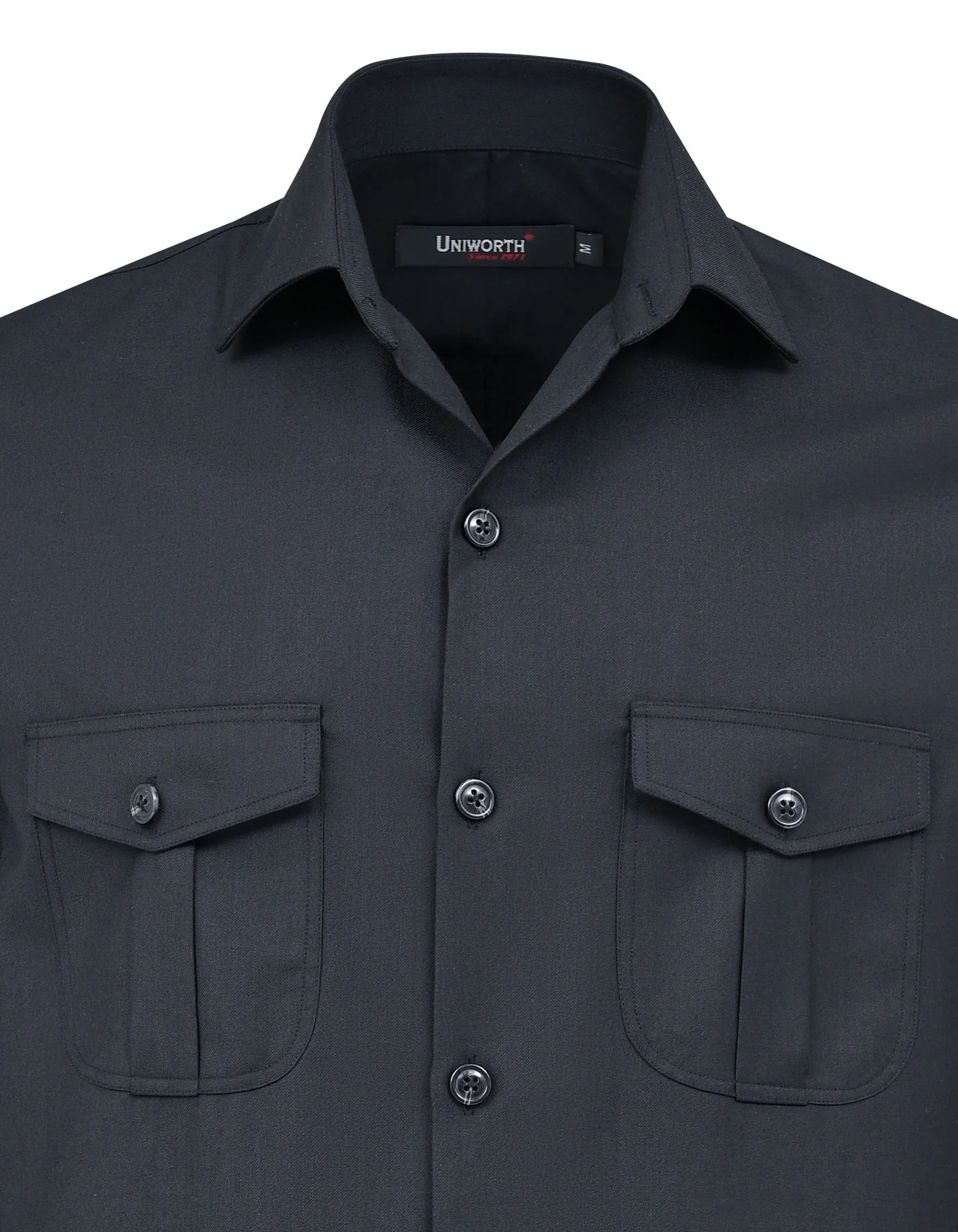 Black Plain Safari Suit - Image 3