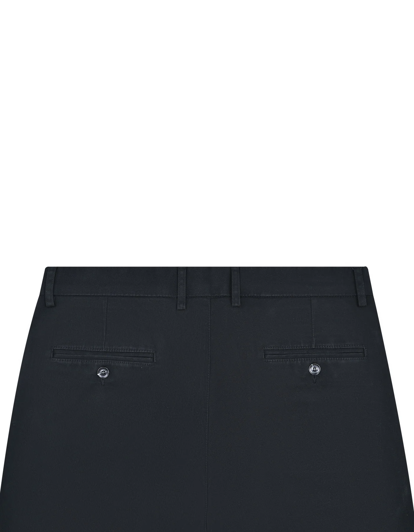 Black Plain Smart Fit Cotton Trouser - Image 3