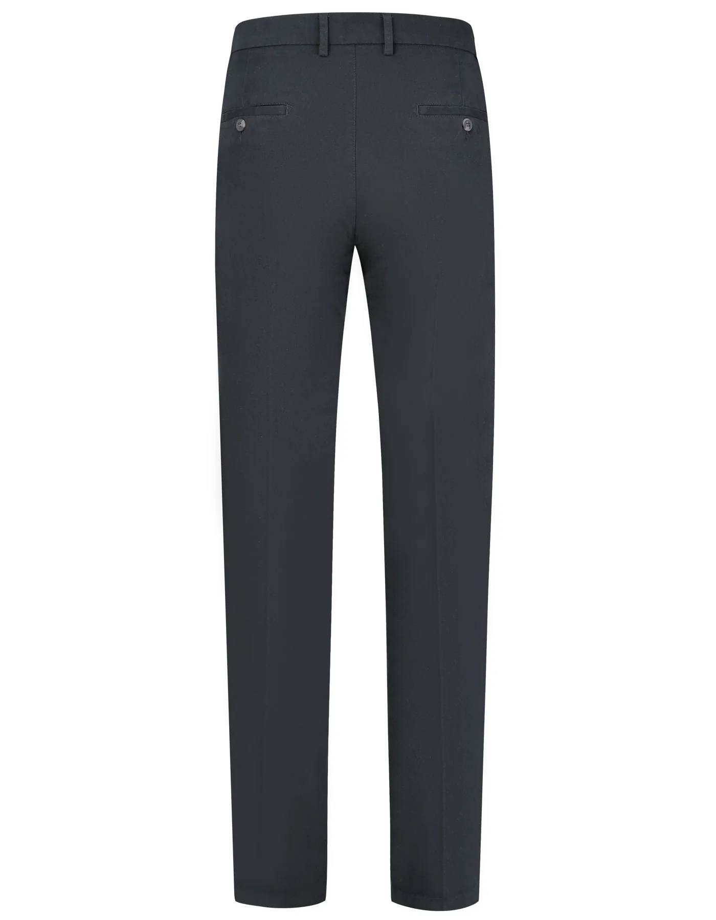 Black Plain Smart Fit Cotton Trouser - Image 5