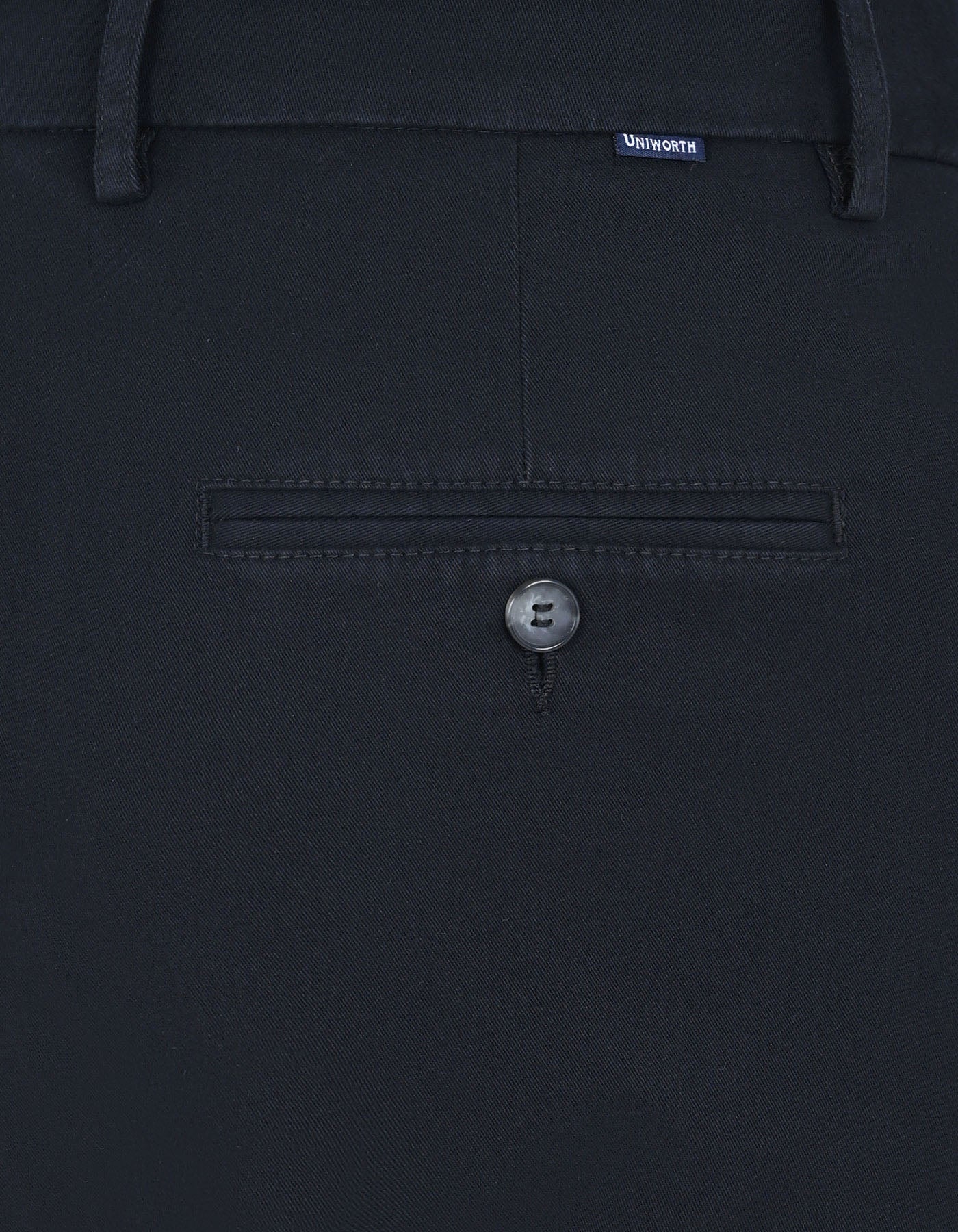 Black Plain Smart Fit Cotton Trouser - Image 4