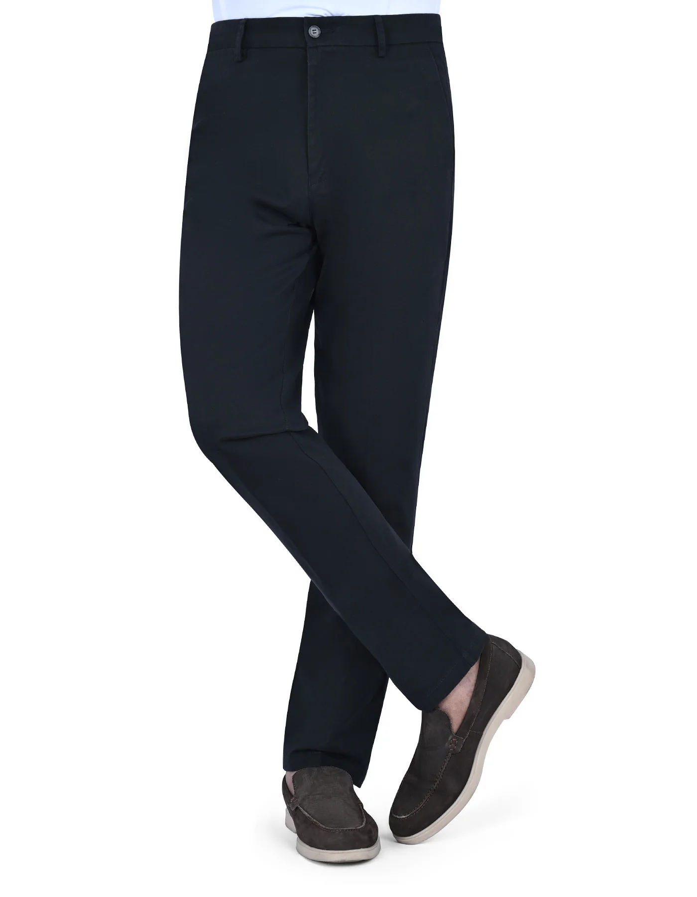 Black Plain Smart Fit Cotton Trouser