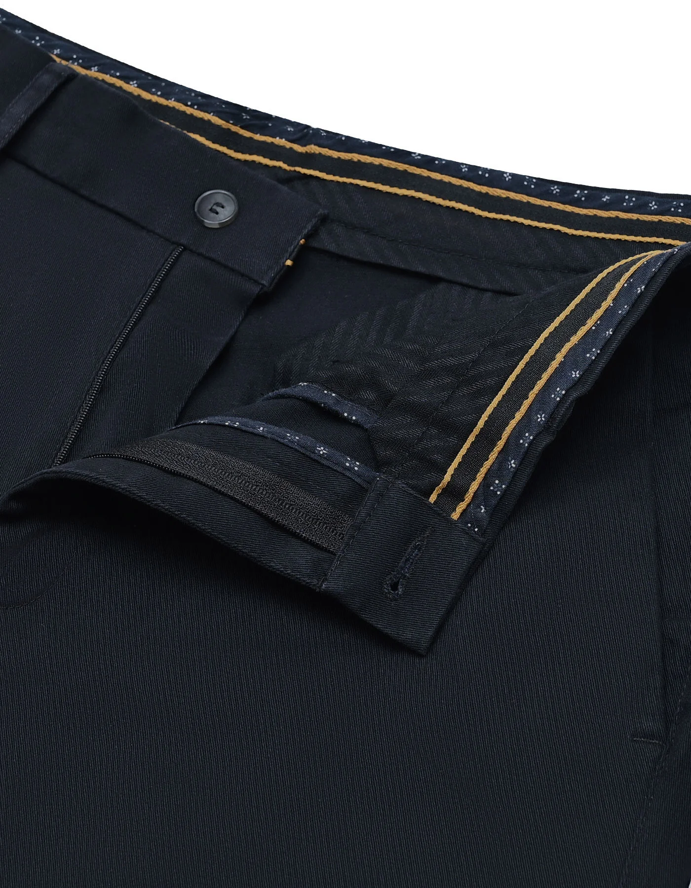 Black Plain Smart Fit Cotton Trouser - Image 2