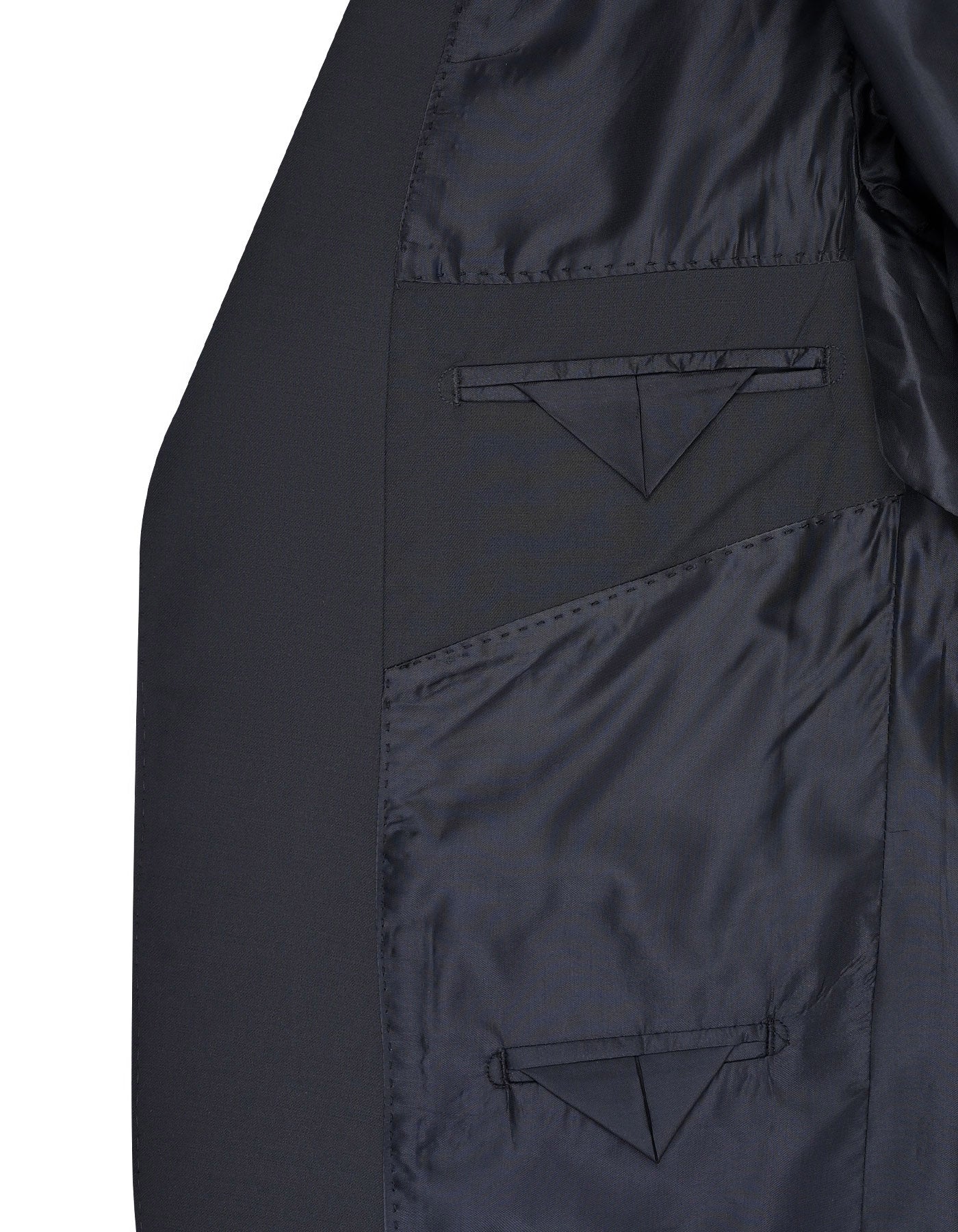Black Plain Smart Fit Suit - Image 5