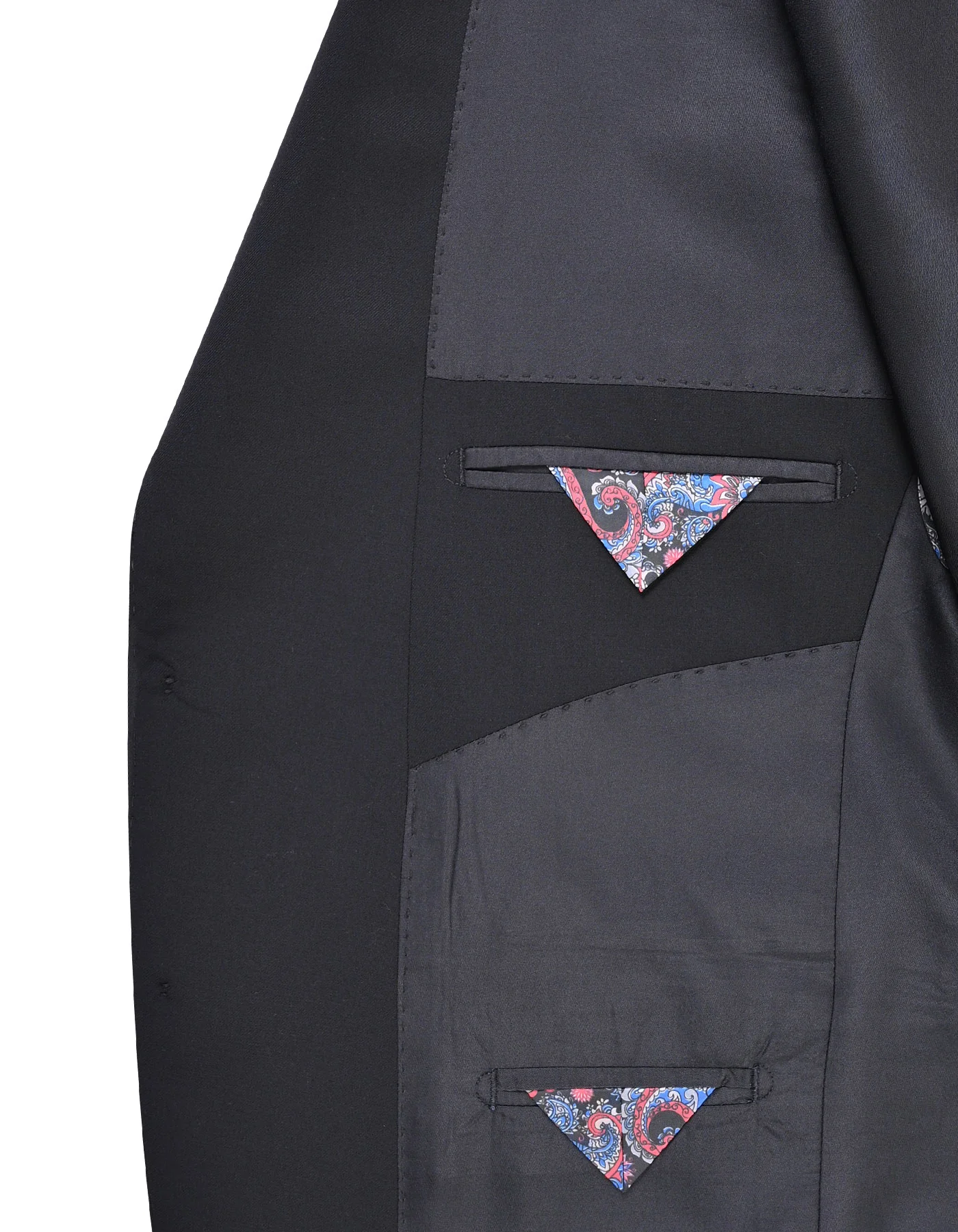 Black Plain Smart Fit Suit - Image 5