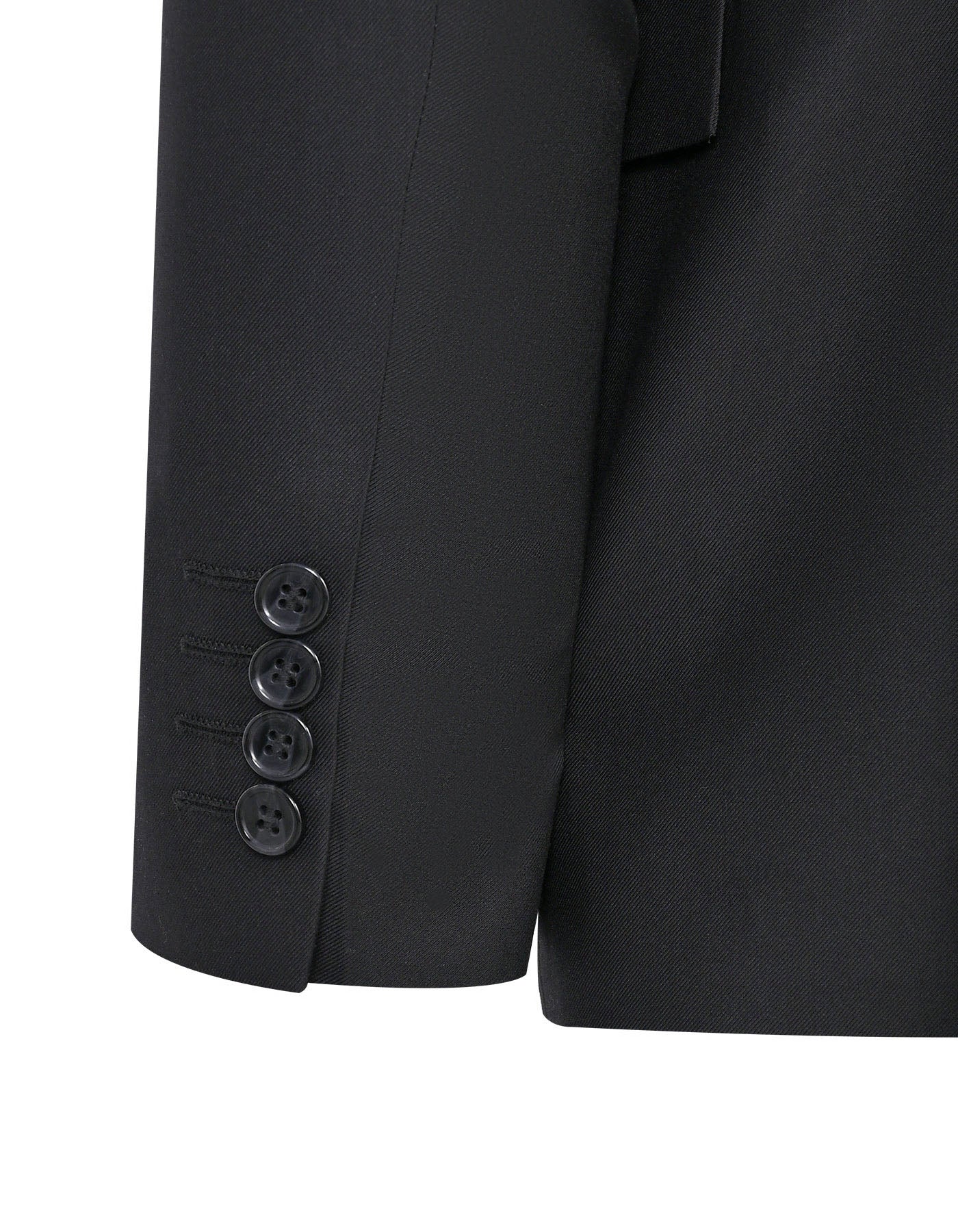 Black Plain Smart Fit Suit - Image 3