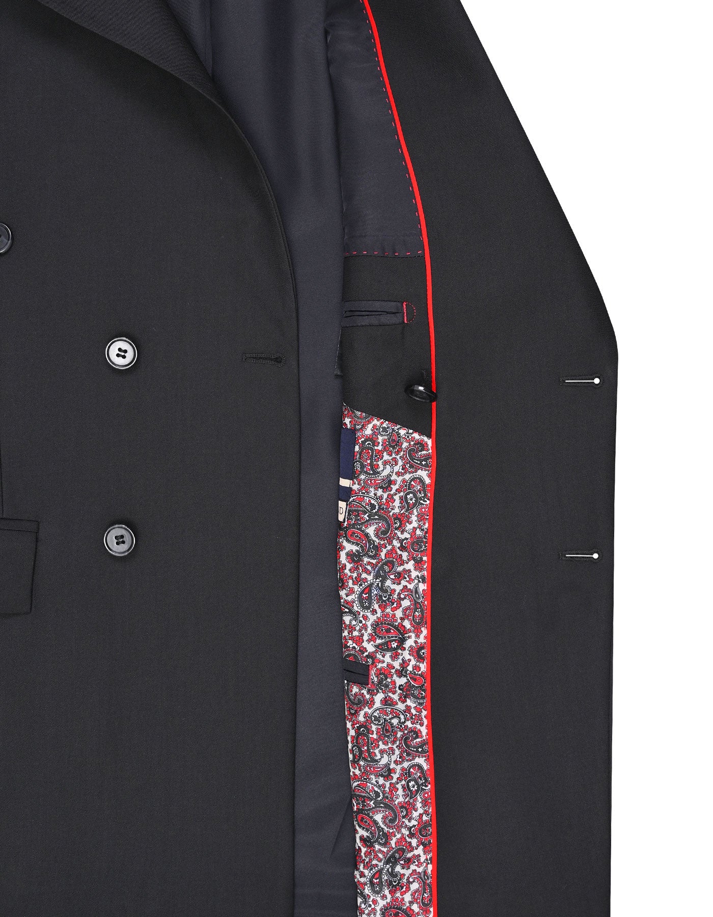 Black Plain Smart Fit Suit - Image 4