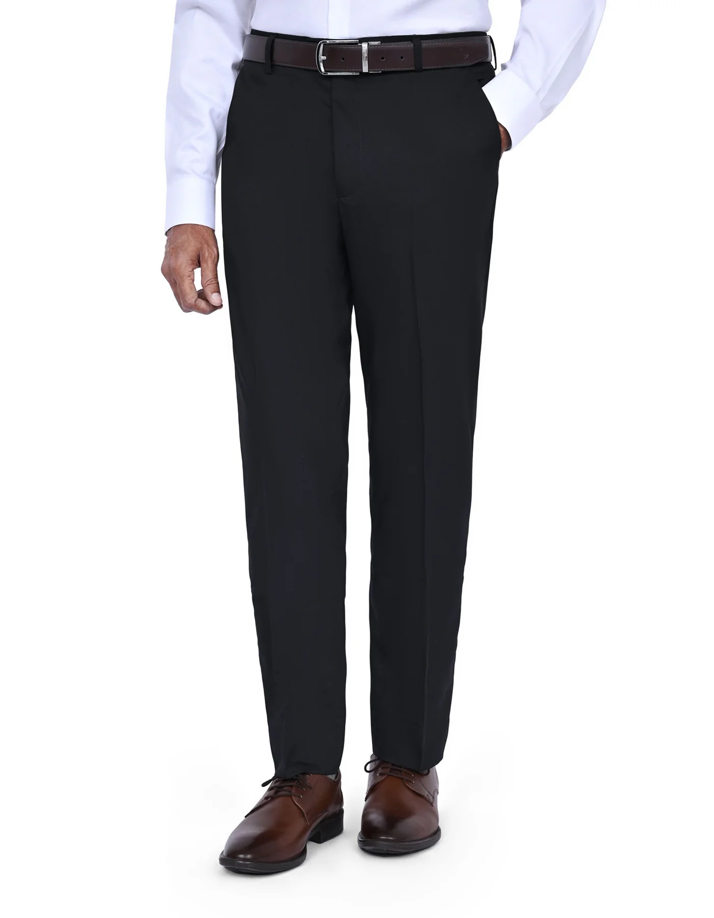Black Plain Tailored Smart Fit Formal Trouser