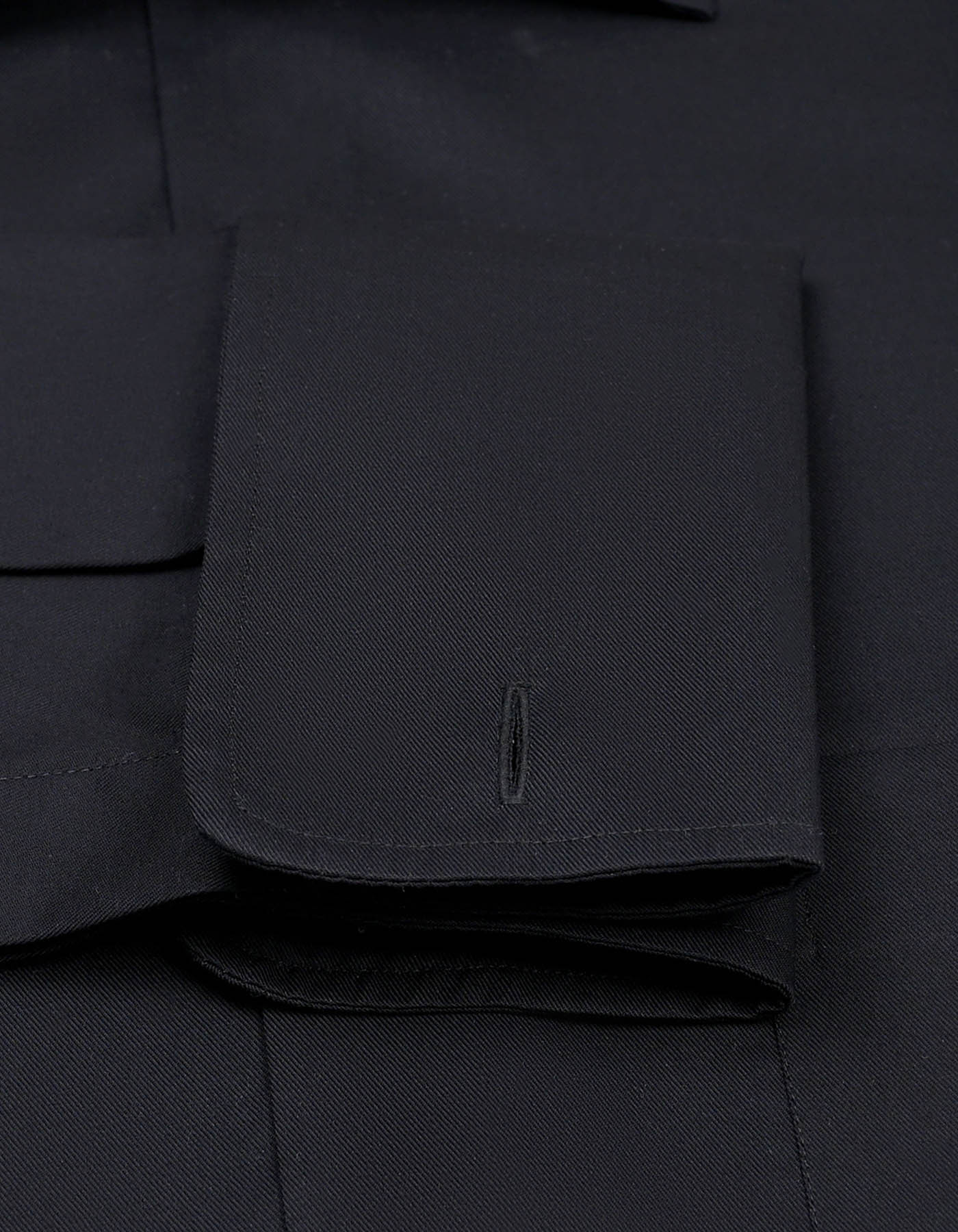 Black Plain Tailored Smart Fit Shirt - Image 3