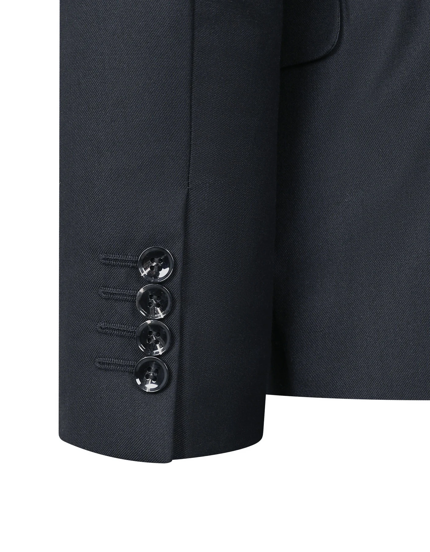 Black Plain Tailored Smart Fit Suit - Image 4