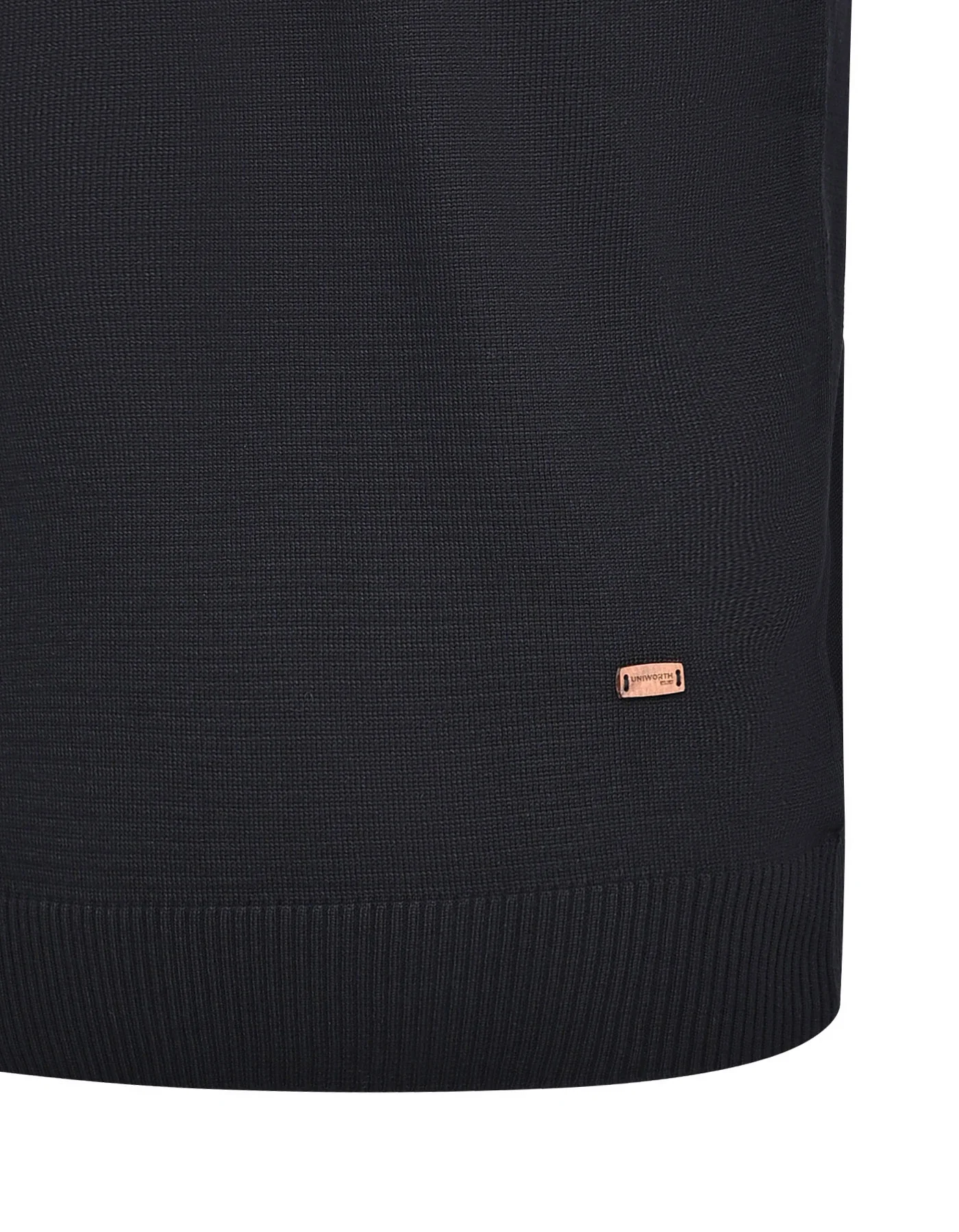 Black Plain V-Neck Sleeveless Sweater - Image 3
