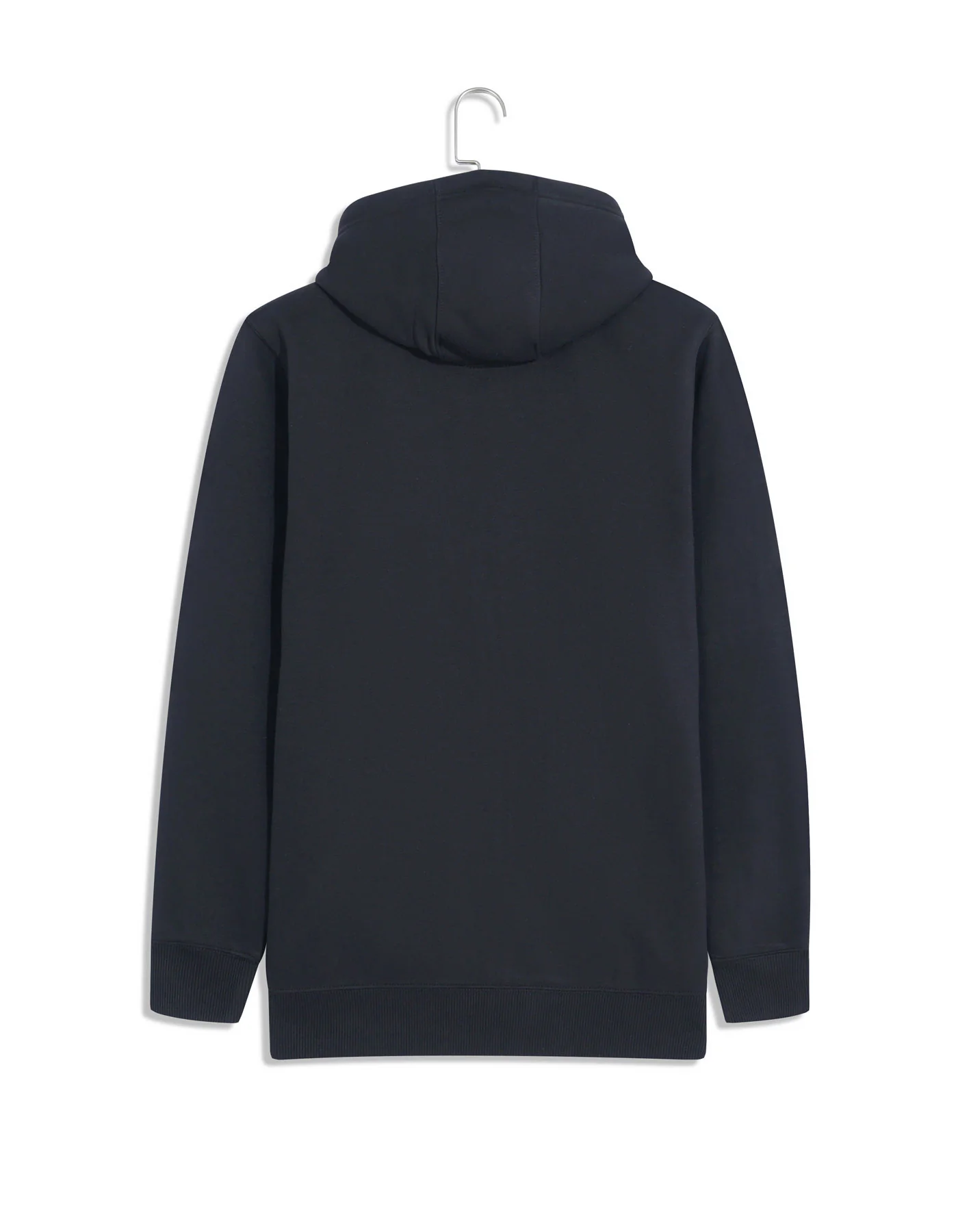 Black Plain Zipper Hoodie - Image 6
