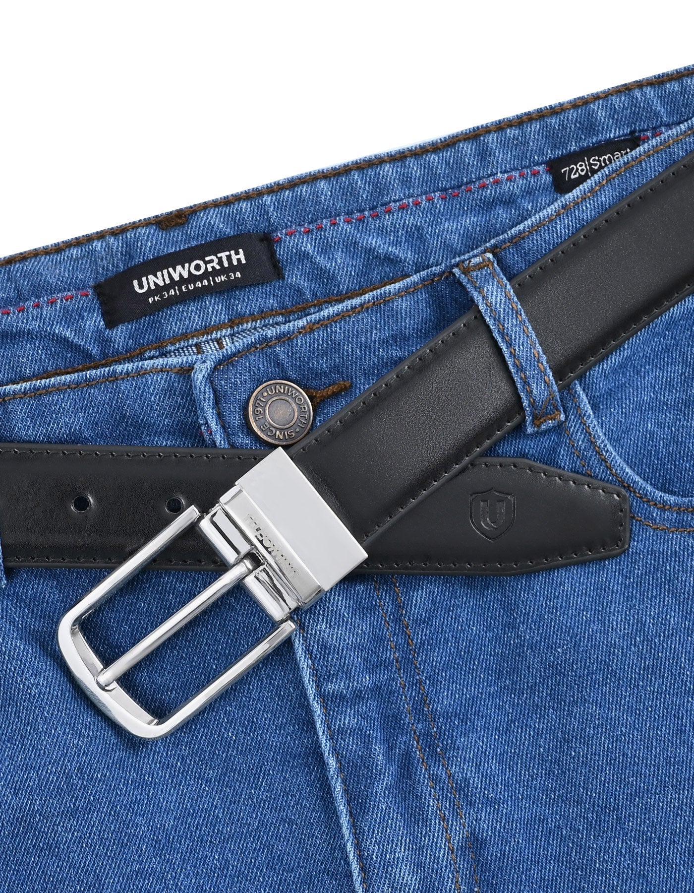 Black Premium Buckle Formal Belt - Image 3