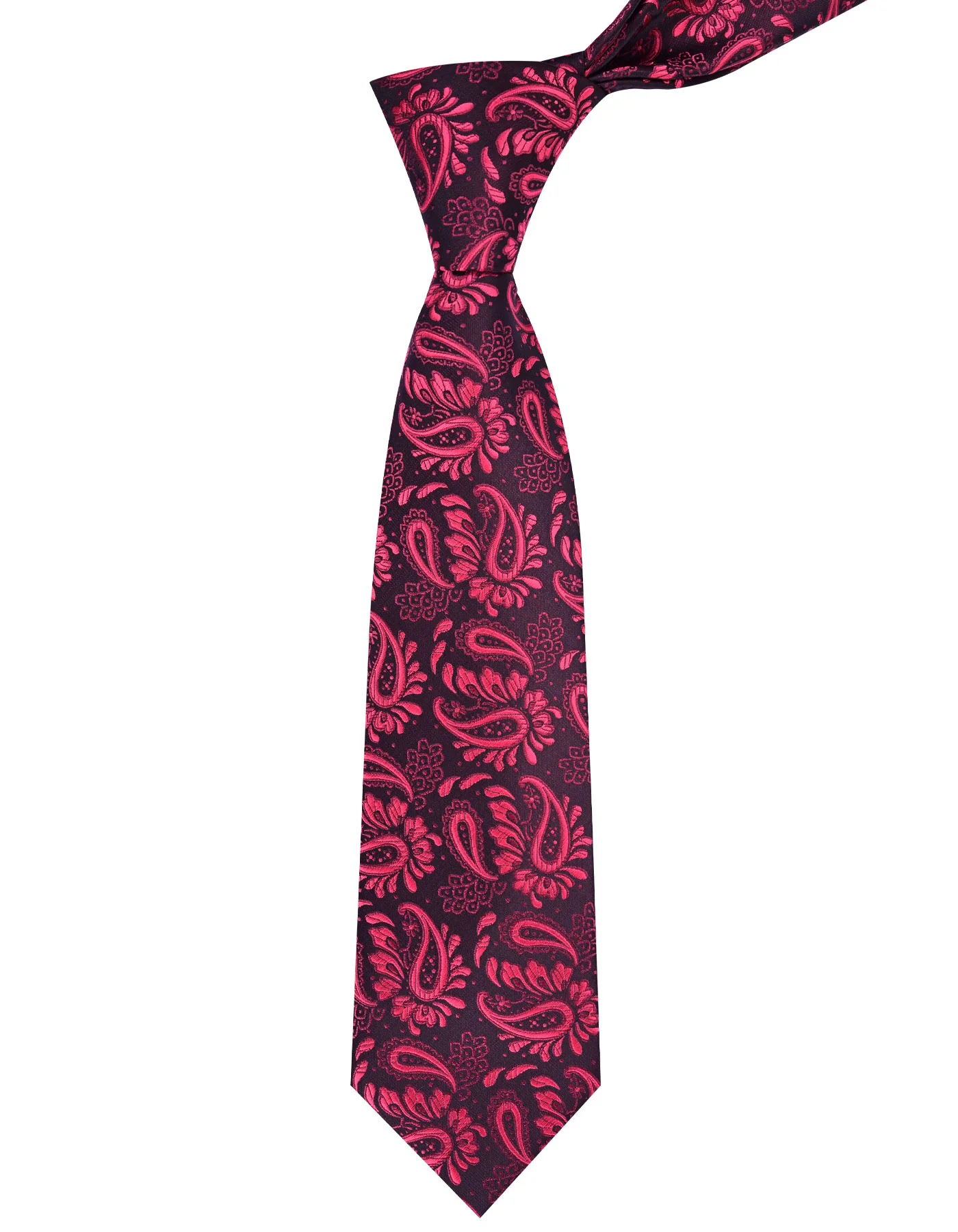 Black/Red Paisley Tie - Image 2