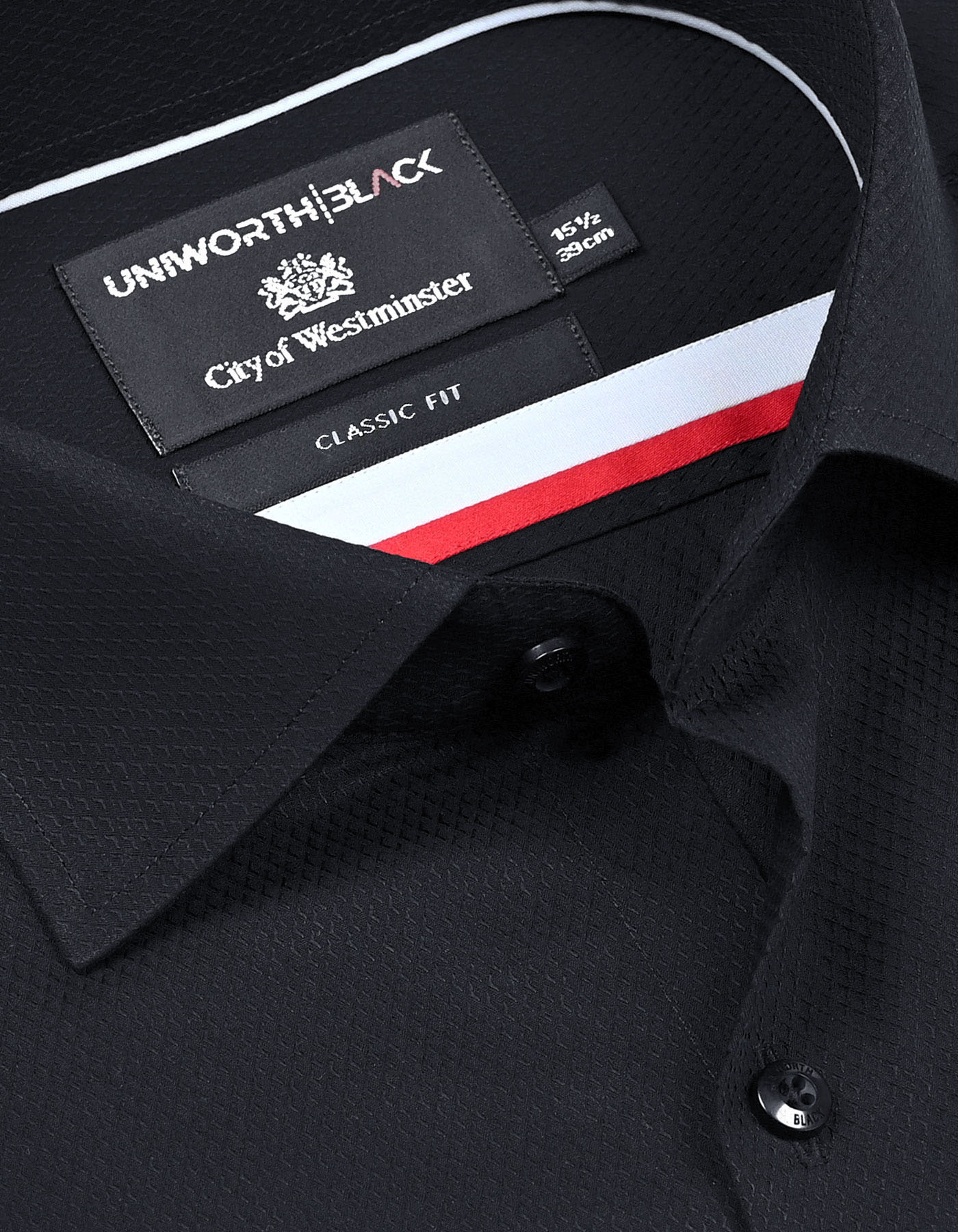 Black Self Classic Fit Shirt - Image 2