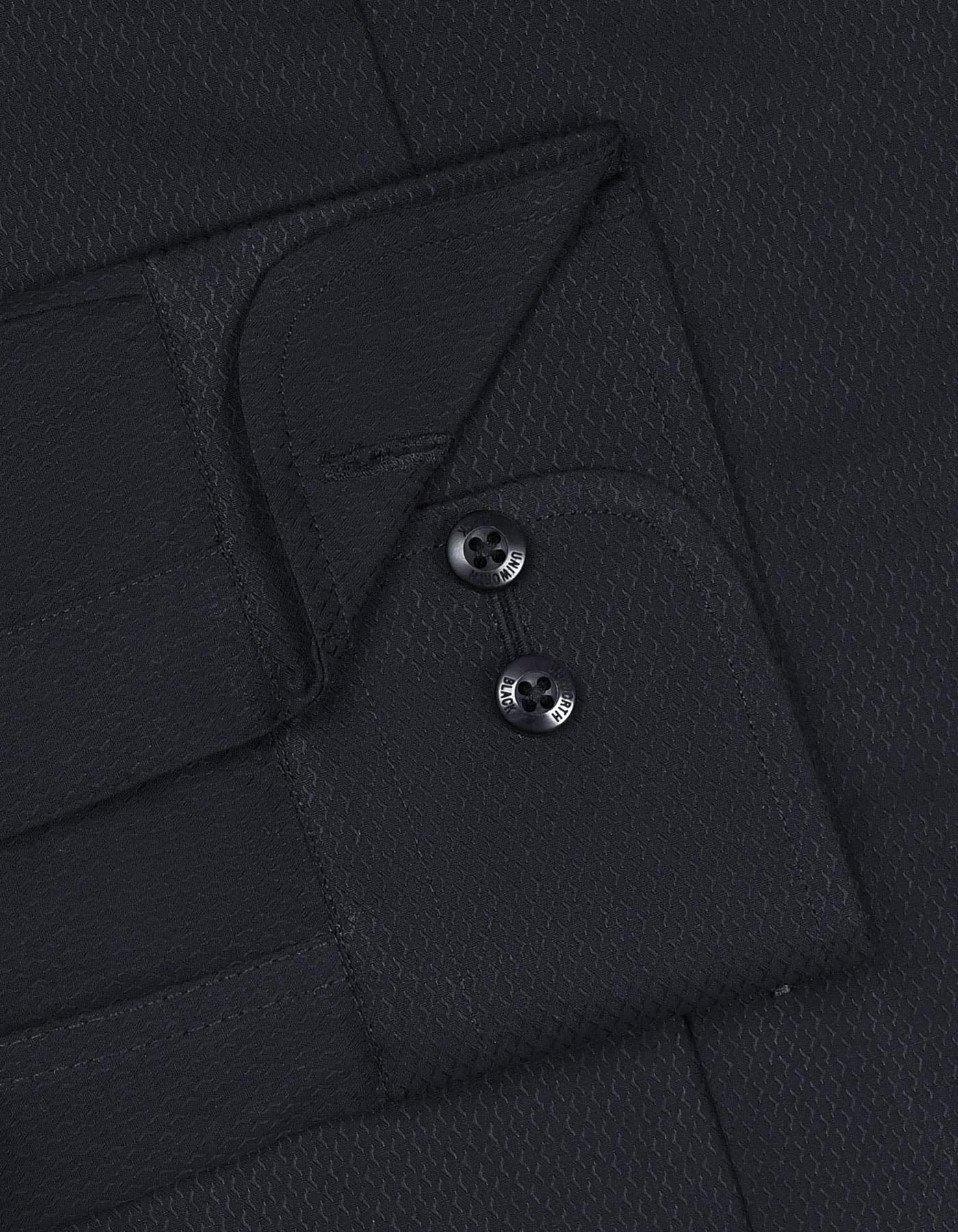 Black Self Classic Fit Shirt - Image 3