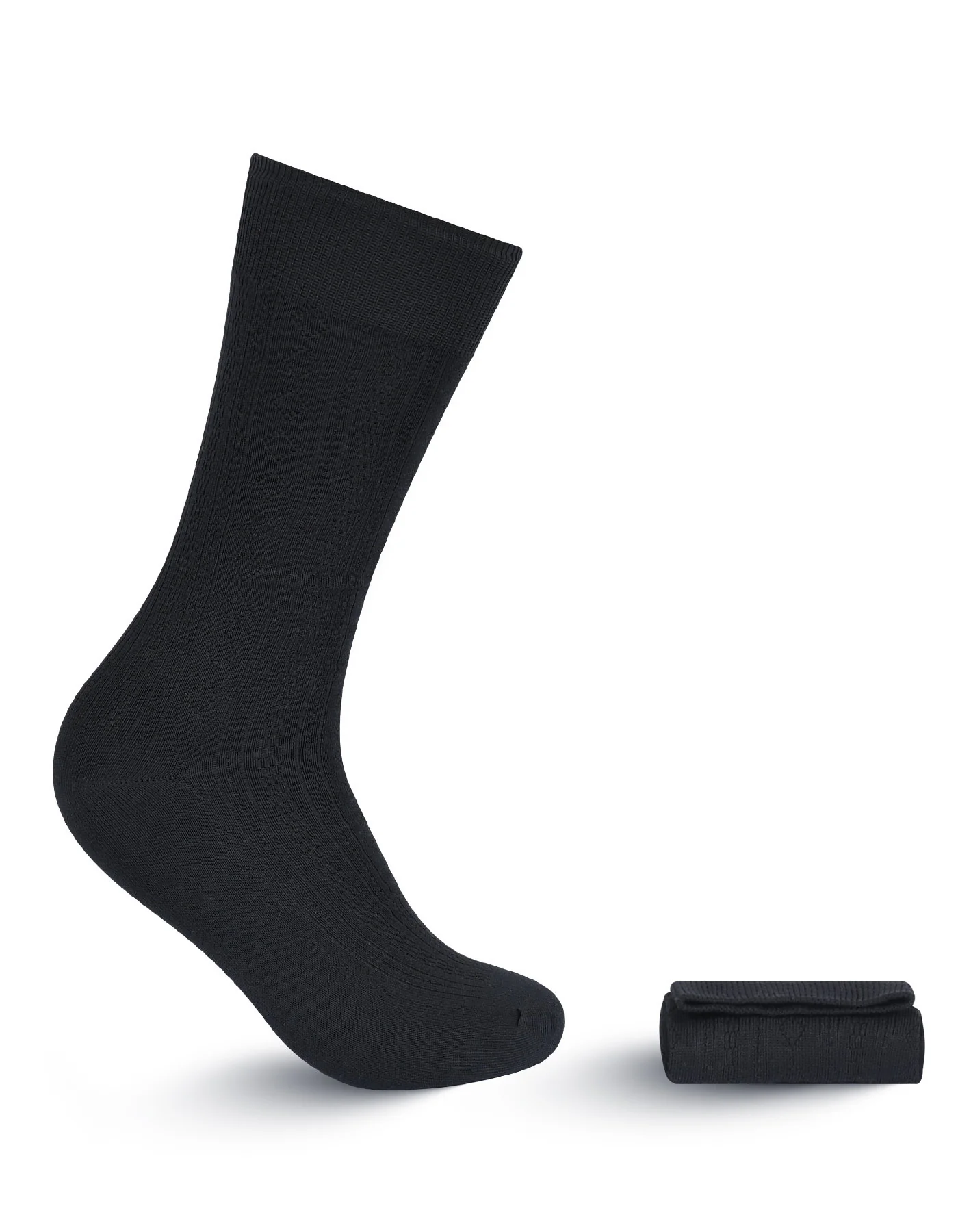 Black Self Plain Socks