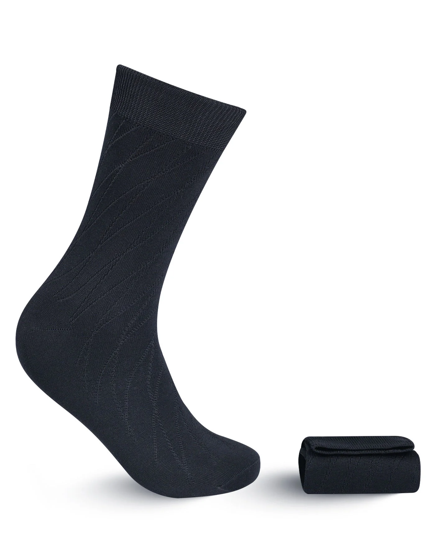 Black Self Plain Walkees Socks