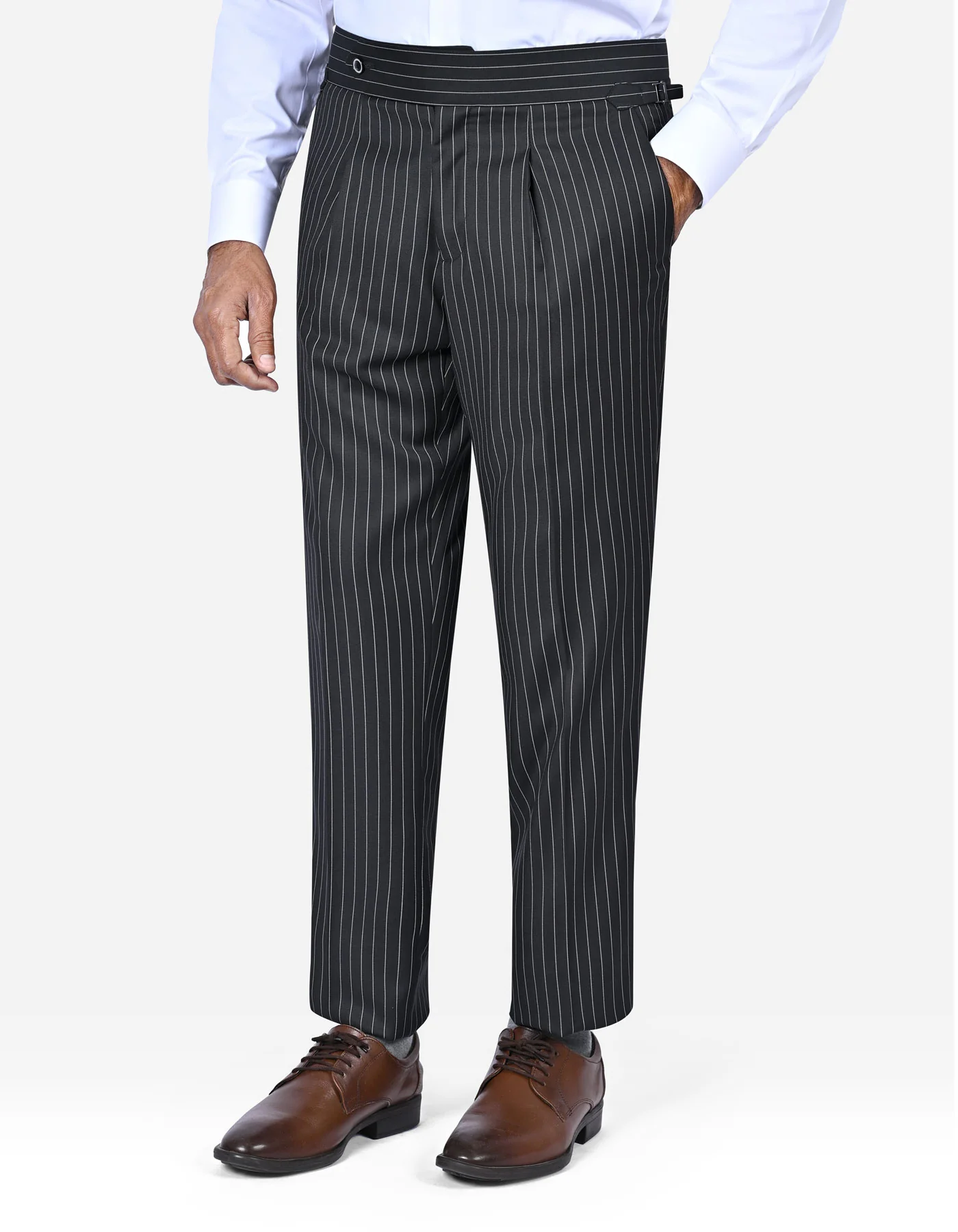 Black Stripe Classic Fit Suit - Image 2