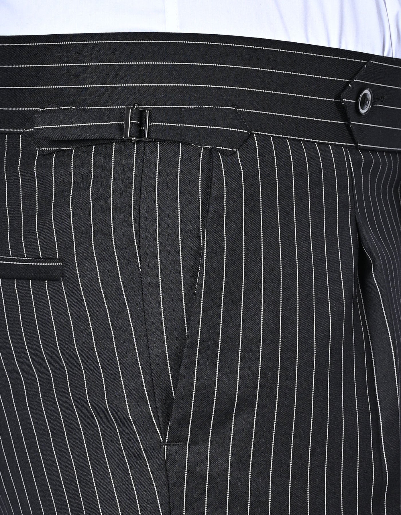 Black Stripe Classic Fit Suit - Image 4
