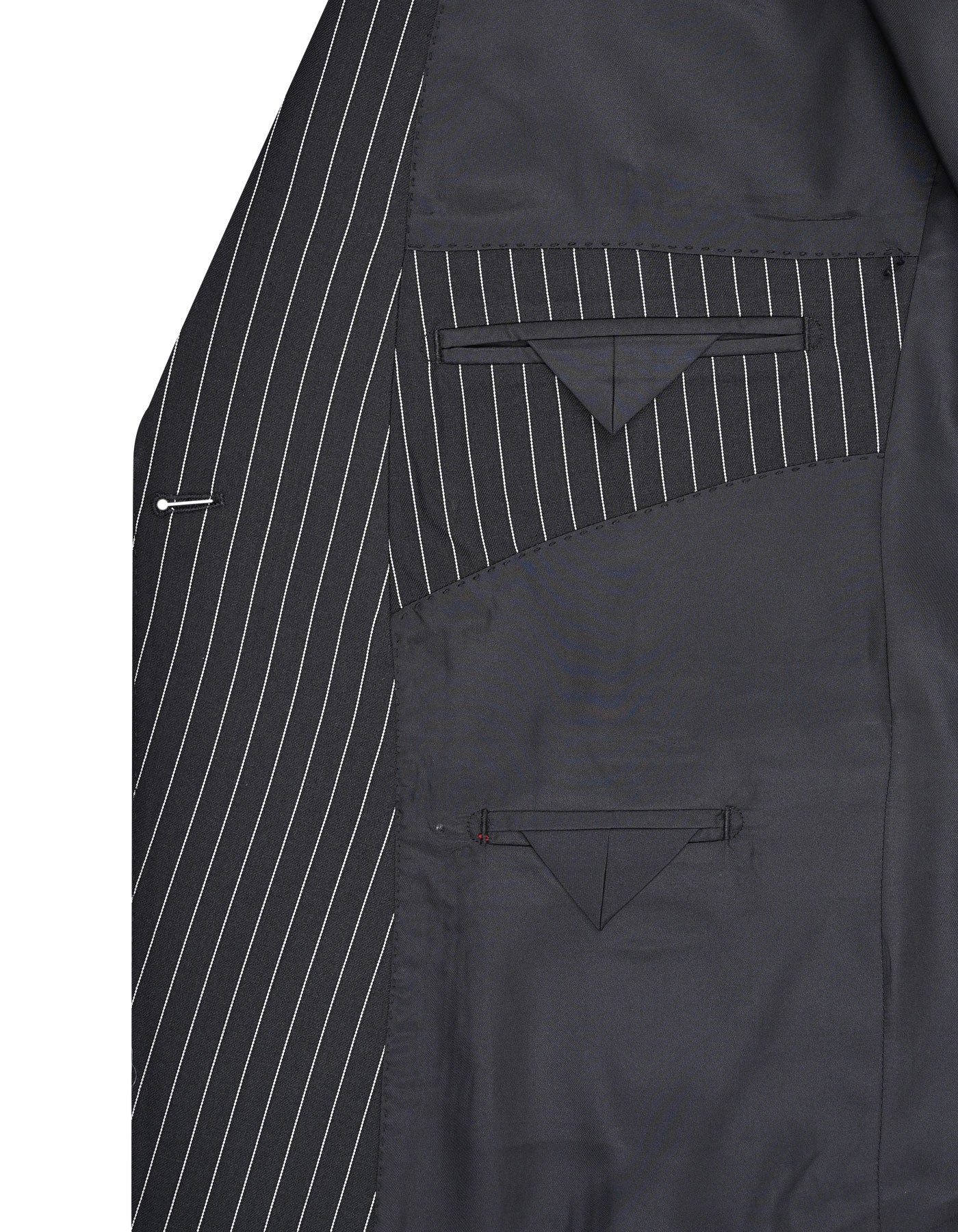 Black Stripe Classic Fit Suit - Image 5