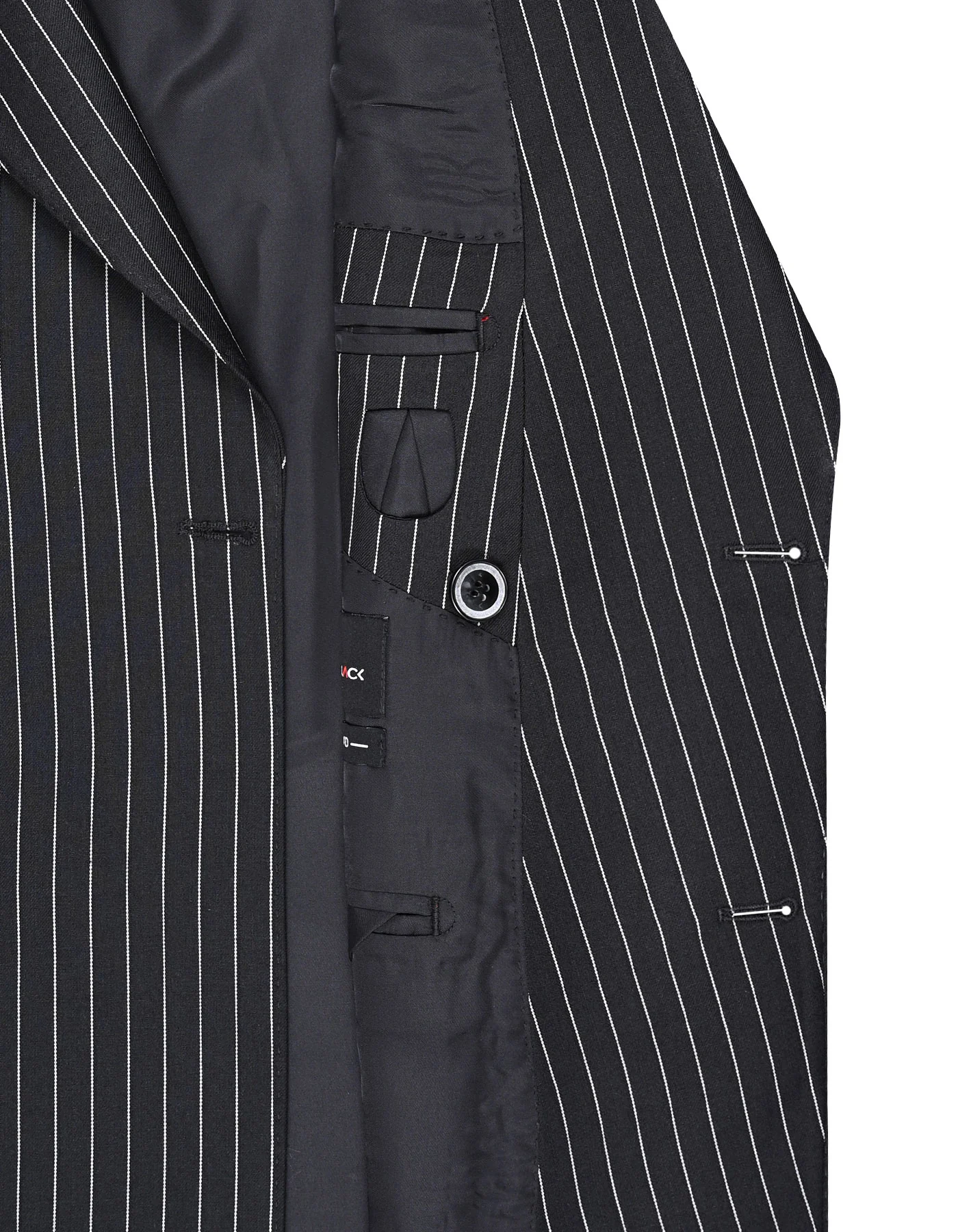 Black Stripe Classic Fit Suit - Image 6