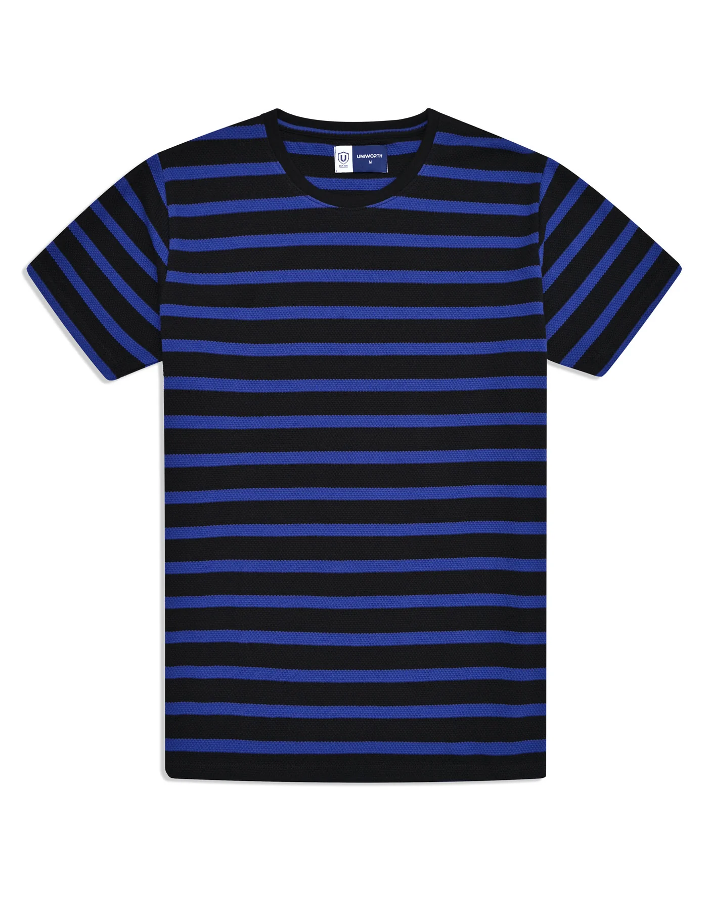 Black Stripe Crew Neck T-Shirt