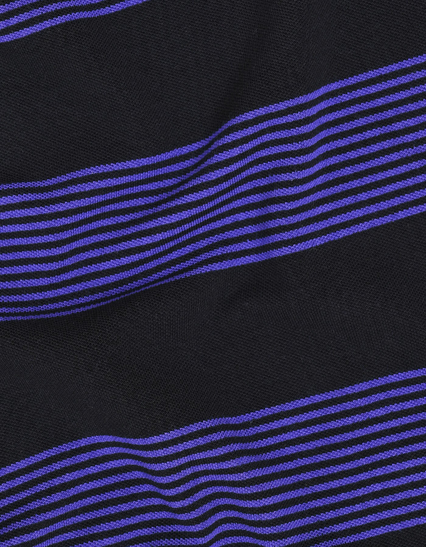 Black Stripe Pique Polo Shirt - Image 6