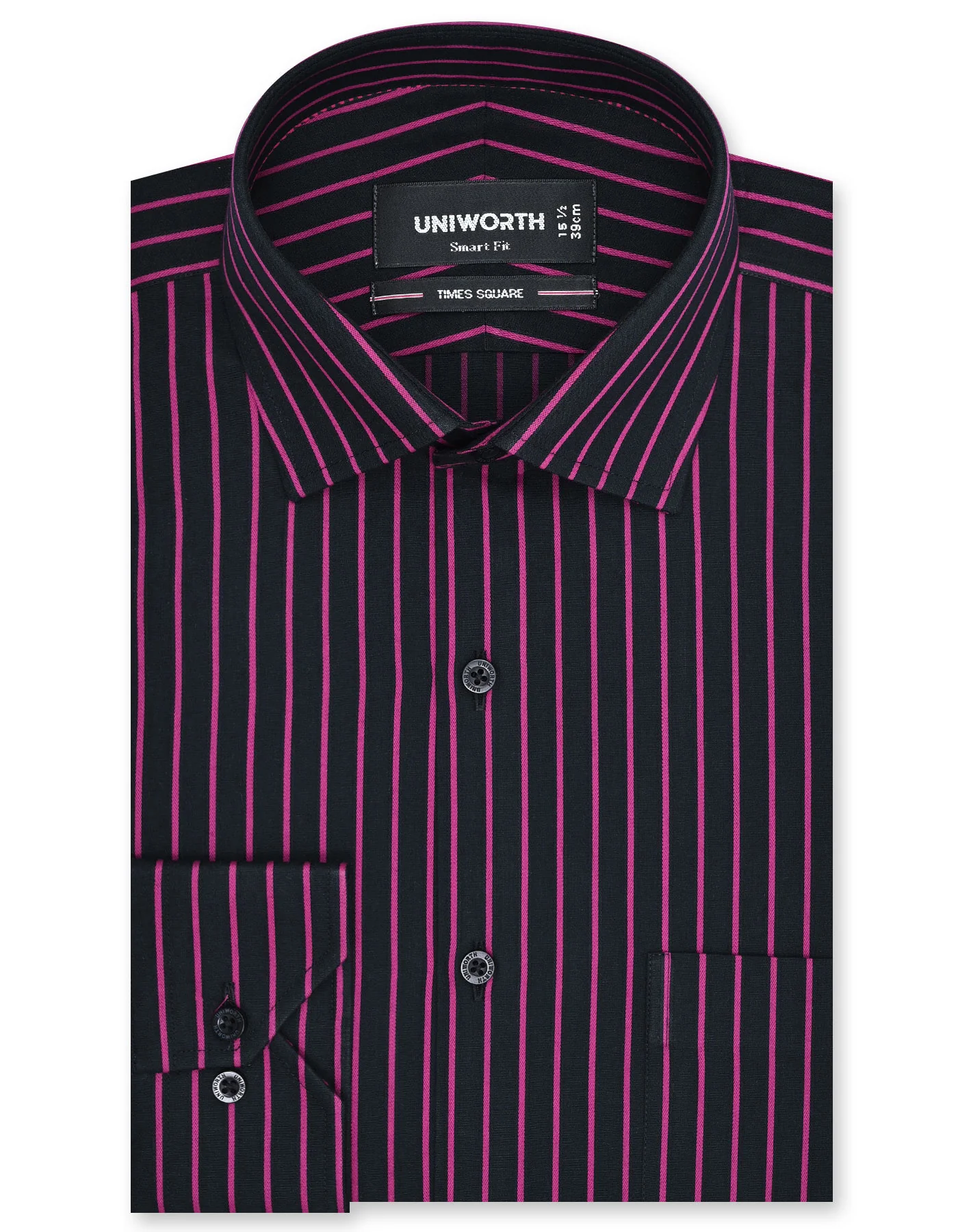 Black Stripe Tailored Smart Fit Shirt